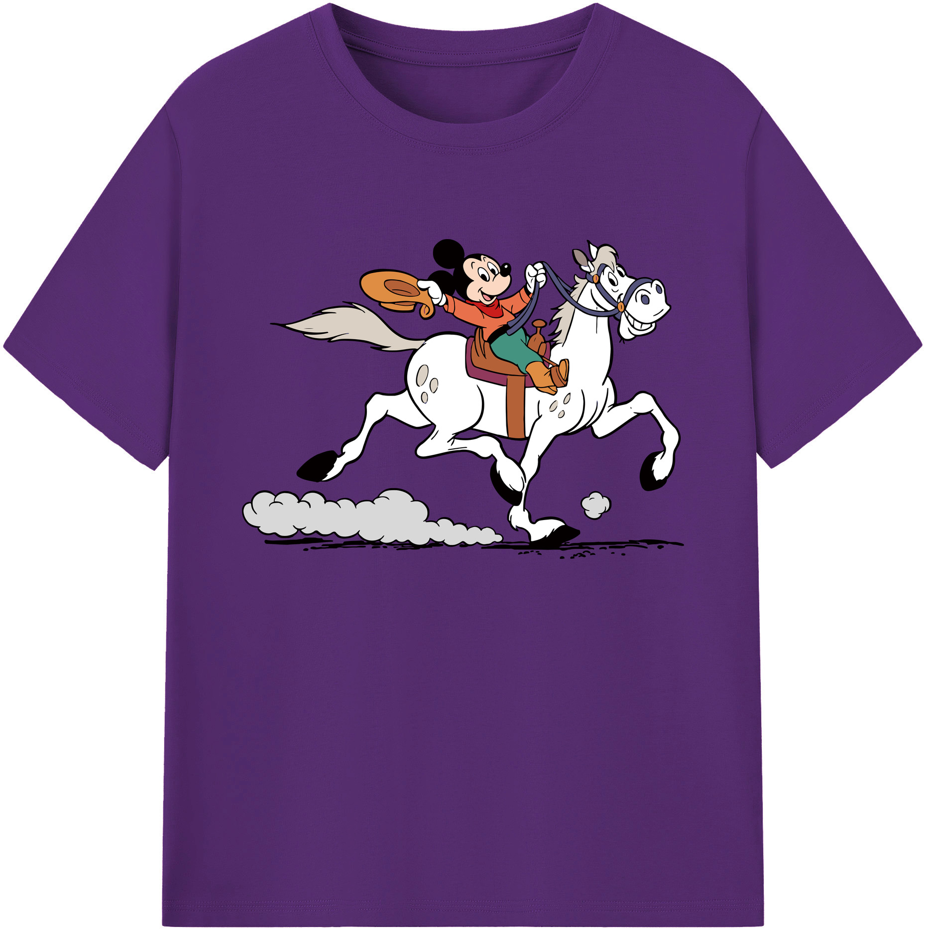 ミッキーマウス Mickey Mouse 綿100％ メンズ半袖Tシャツ｜肌触りやわらか＆通気性