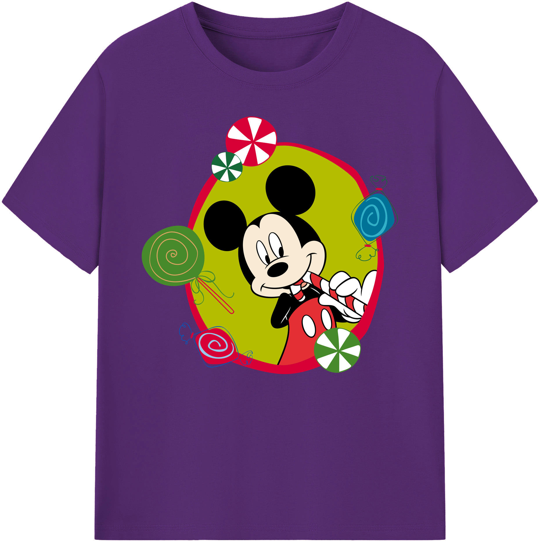 ミッキーマウス Mickey Mouse 綿100％ メンズ半袖Tシャツ｜肌触りやわらか＆通気性