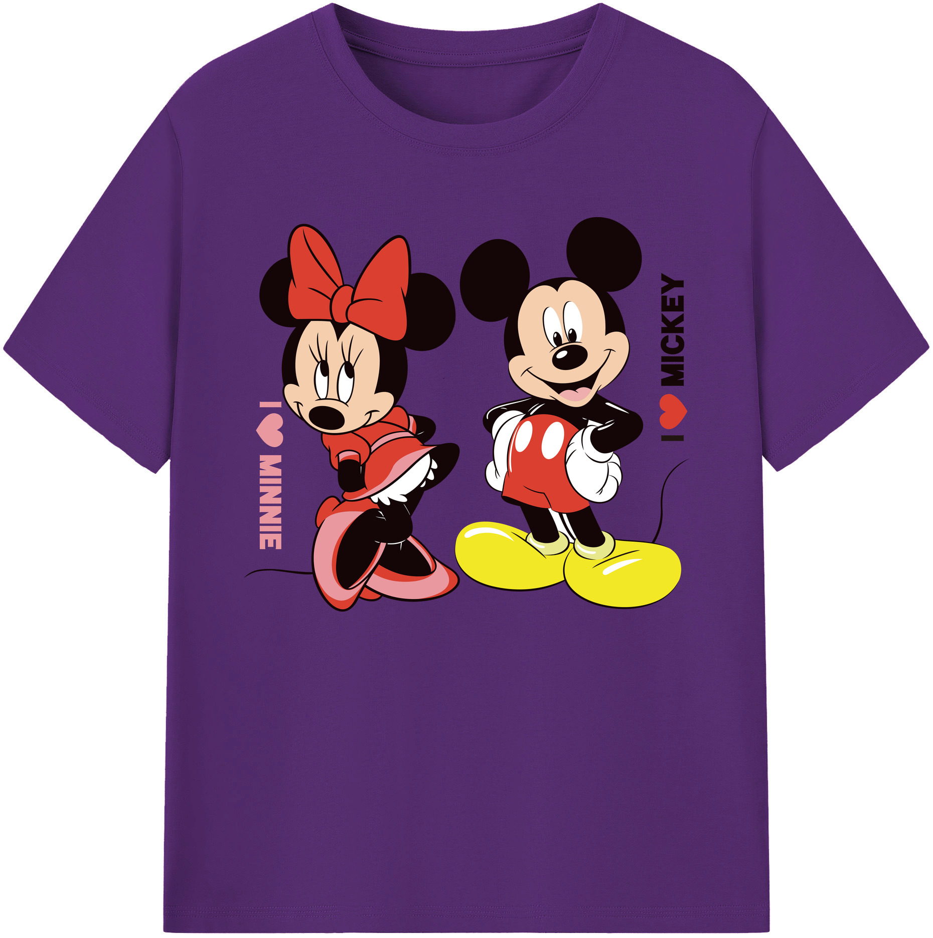 ミッキーマウス Mickey Mouse 綿100％ メンズ半袖Tシャツ｜肌触りやわらか＆通気性