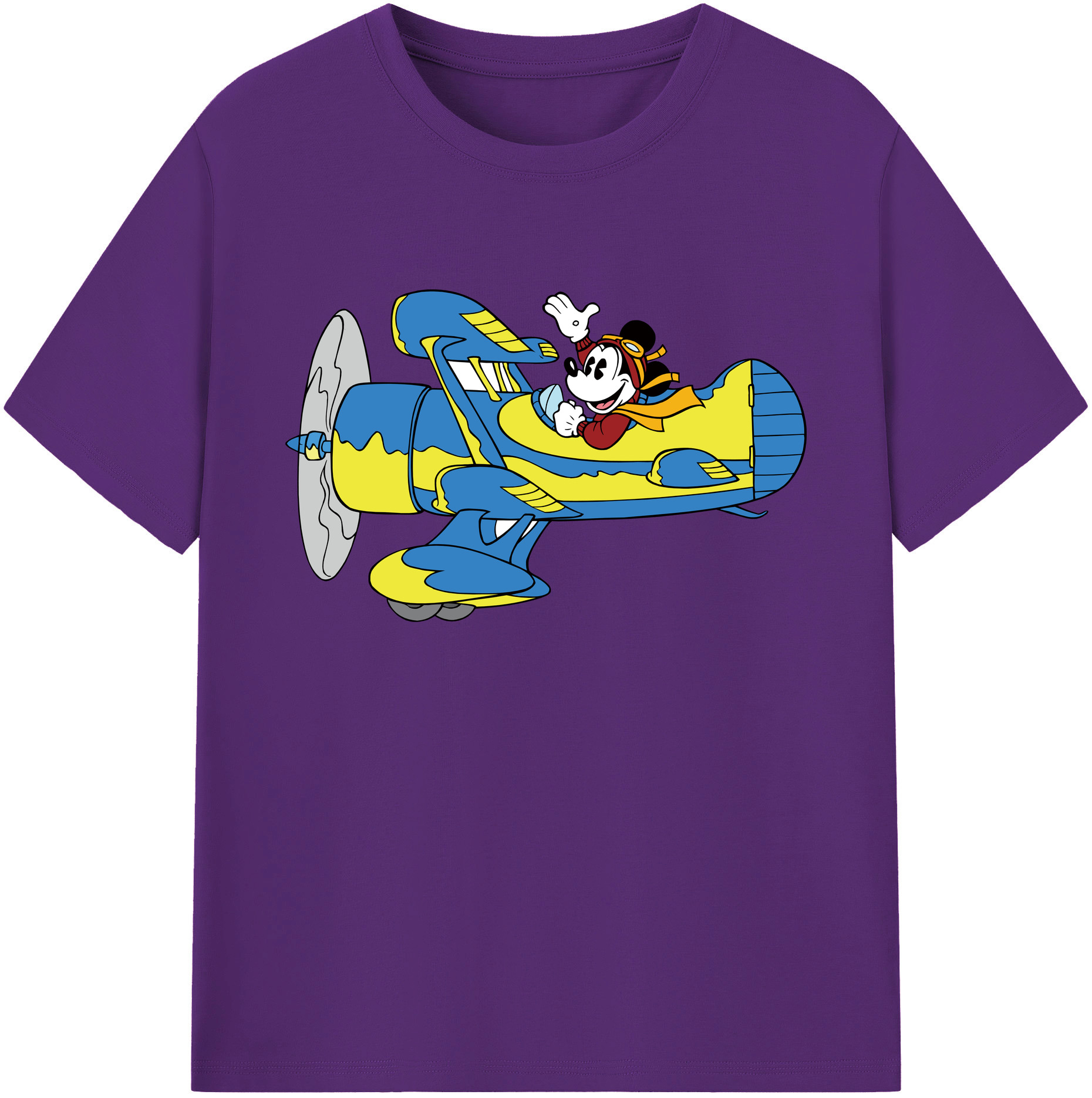 ミッキーマウス Mickey Mouse 綿100％ メンズ半袖Tシャツ｜肌触りやわらか＆通気性