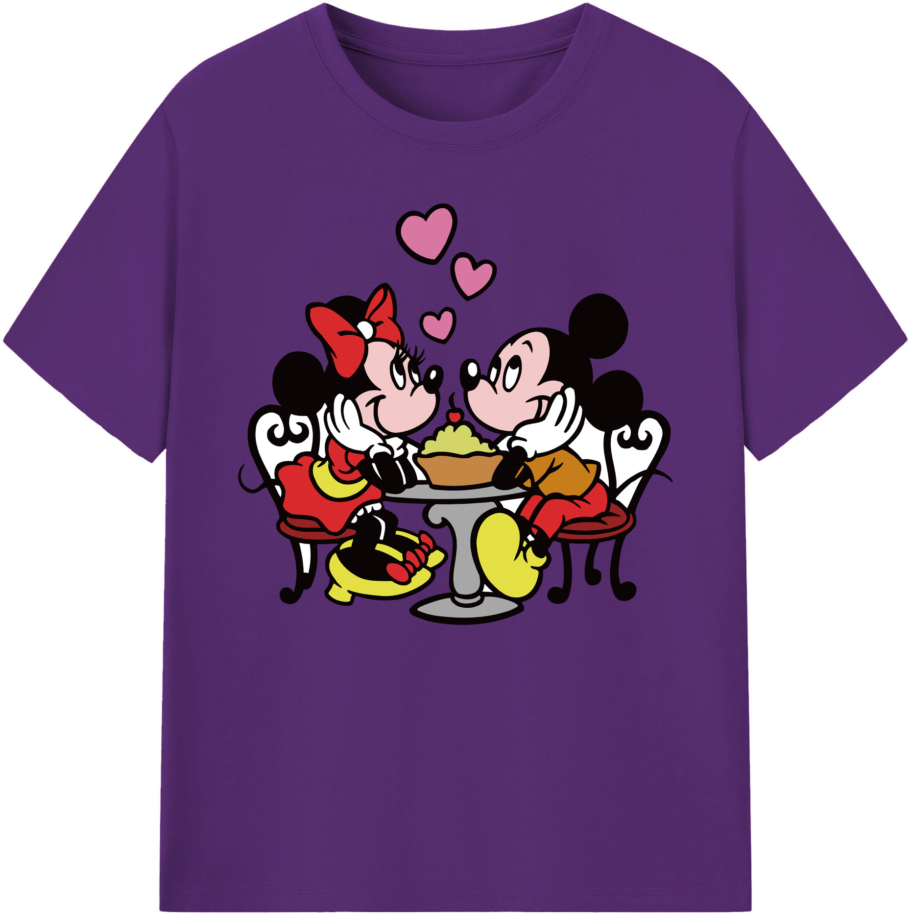 ミッキーマウス Mickey Mouse 綿100％ メンズ半袖Tシャツ｜肌触りやわらか＆通気性