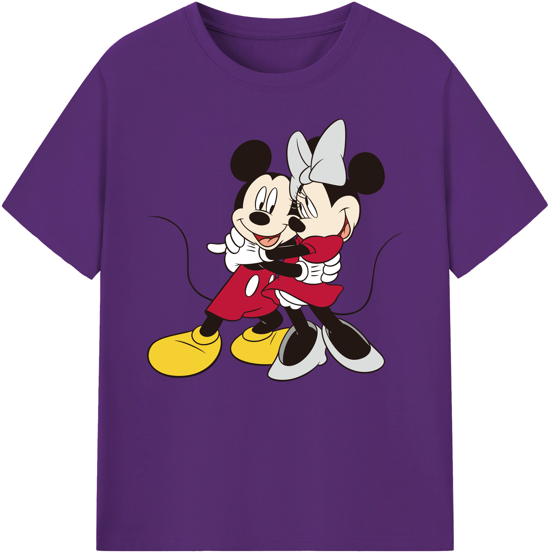 ミッキーマウス Mickey Mouse 綿100％ メンズ半袖Tシャツ｜肌触りやわらか＆通気性