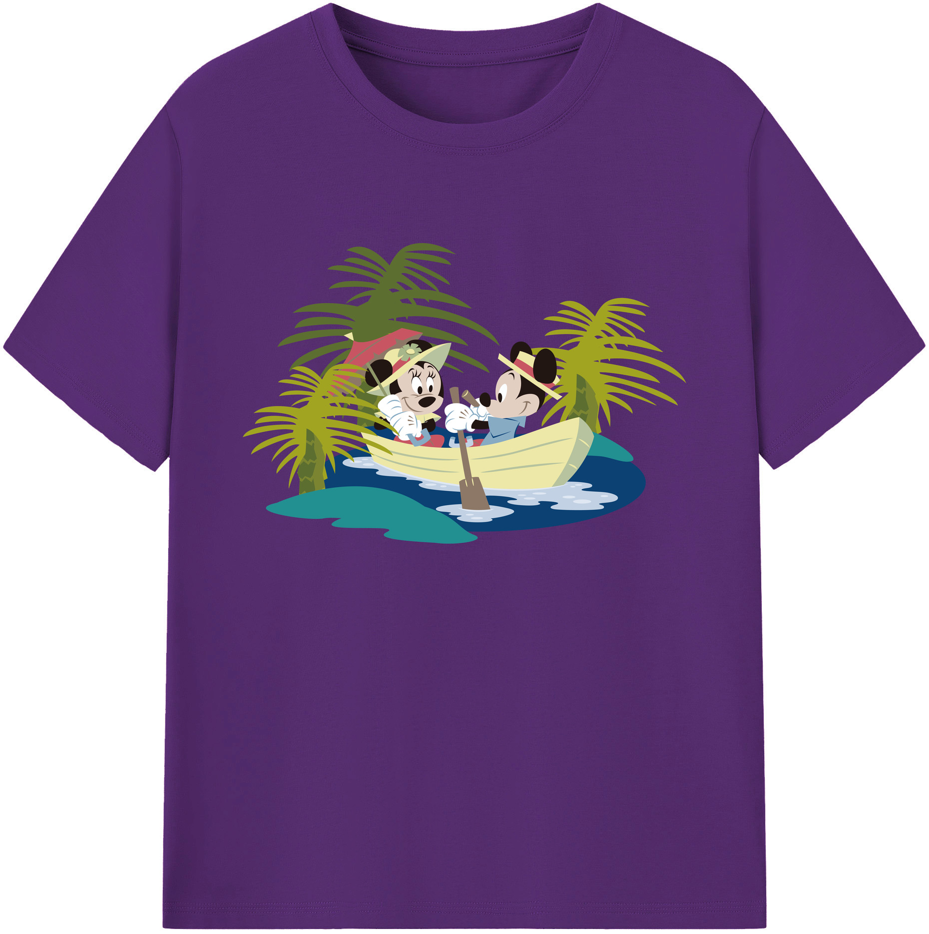 ミッキーマウス Mickey Mouse 綿100％ メンズ半袖Tシャツ｜肌触りやわらか＆通気性