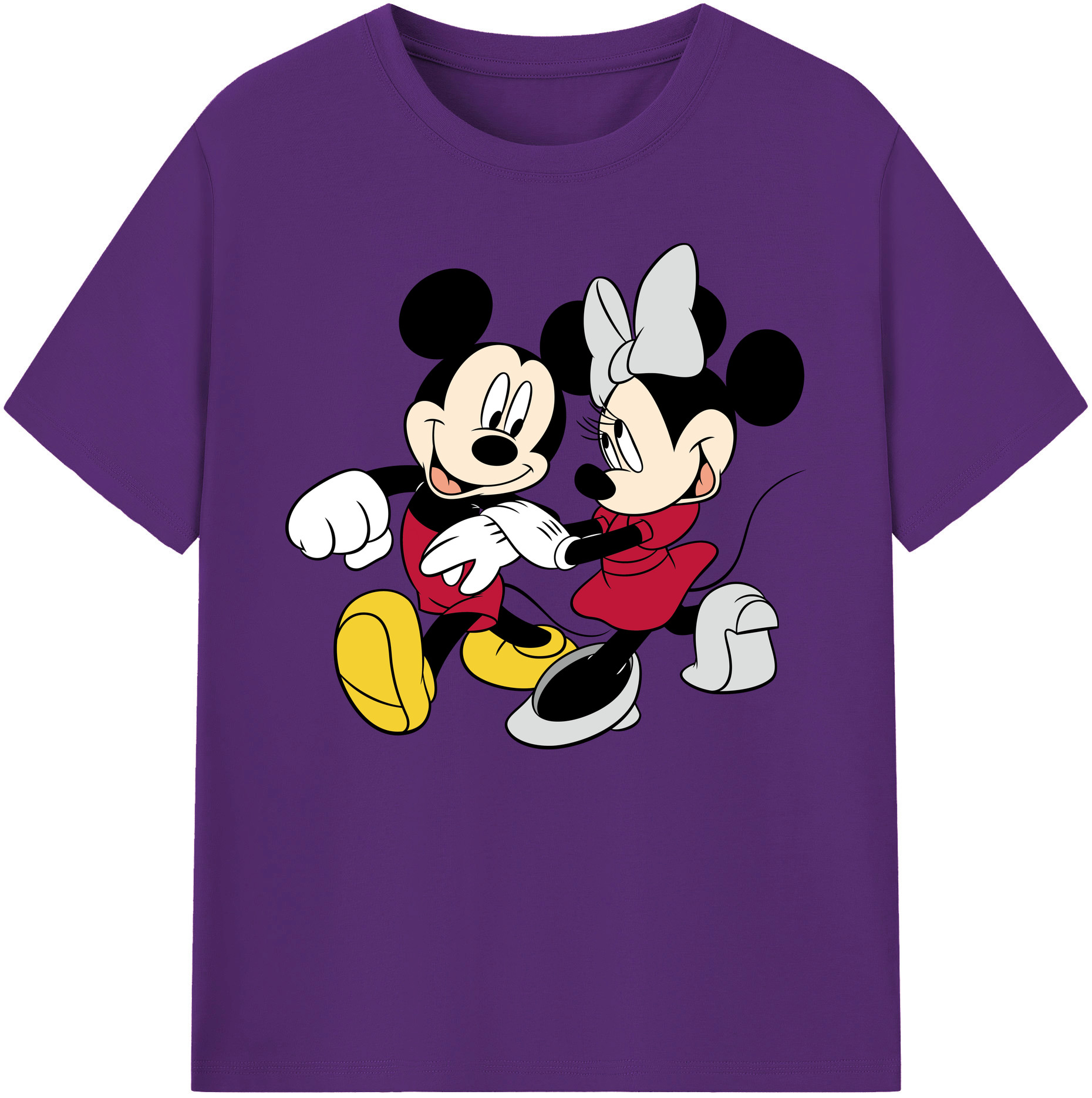 ミッキーマウス Mickey Mouse 綿100％ メンズ半袖Tシャツ｜肌触りやわらか＆通気性