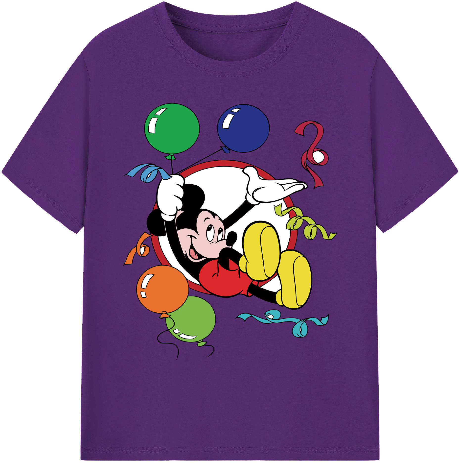 ミッキーマウス Mickey Mouse 綿100％ メンズ半袖Tシャツ｜肌触りやわらか＆通気性