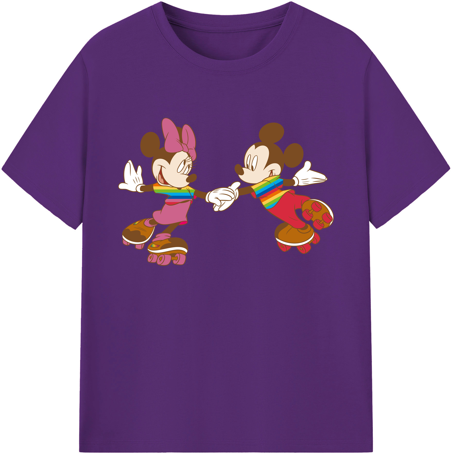 ミッキーマウス Mickey Mouse 綿100％ メンズ半袖Tシャツ｜肌触りやわらか＆通気性
