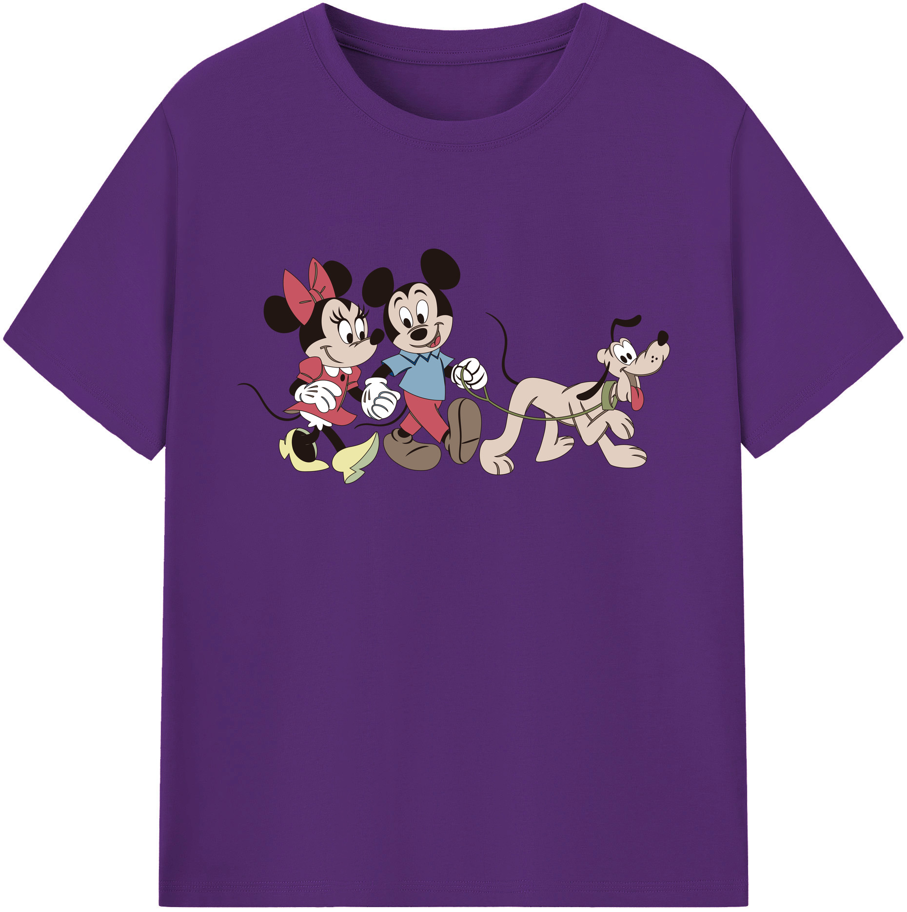 ミッキーマウス Mickey Mouse 綿100％ メンズ半袖Tシャツ｜肌触りやわらか＆通気性