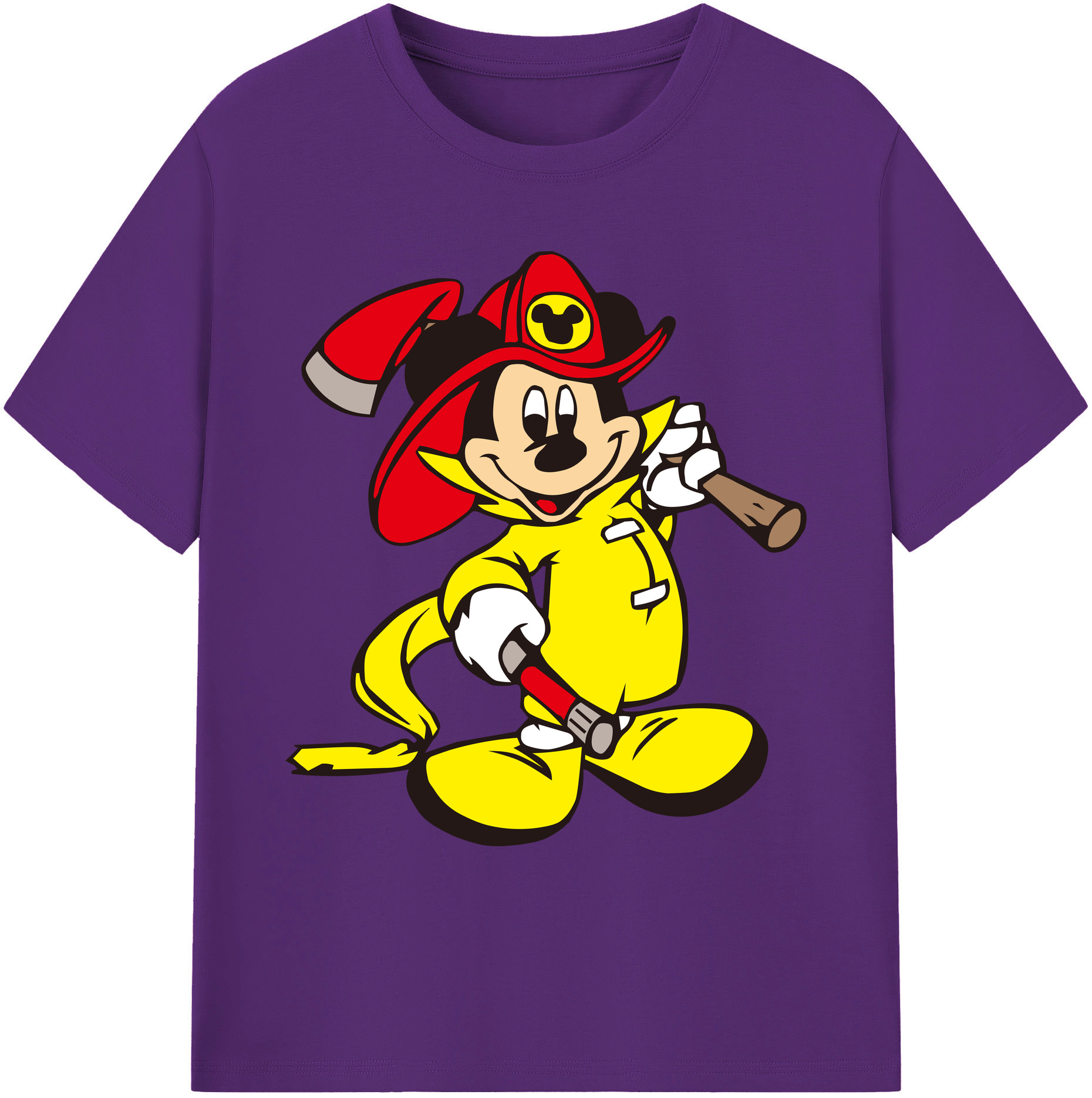 ミッキーマウス Mickey Mouse 綿100％ メンズ半袖Tシャツ｜肌触りやわらか＆通気性