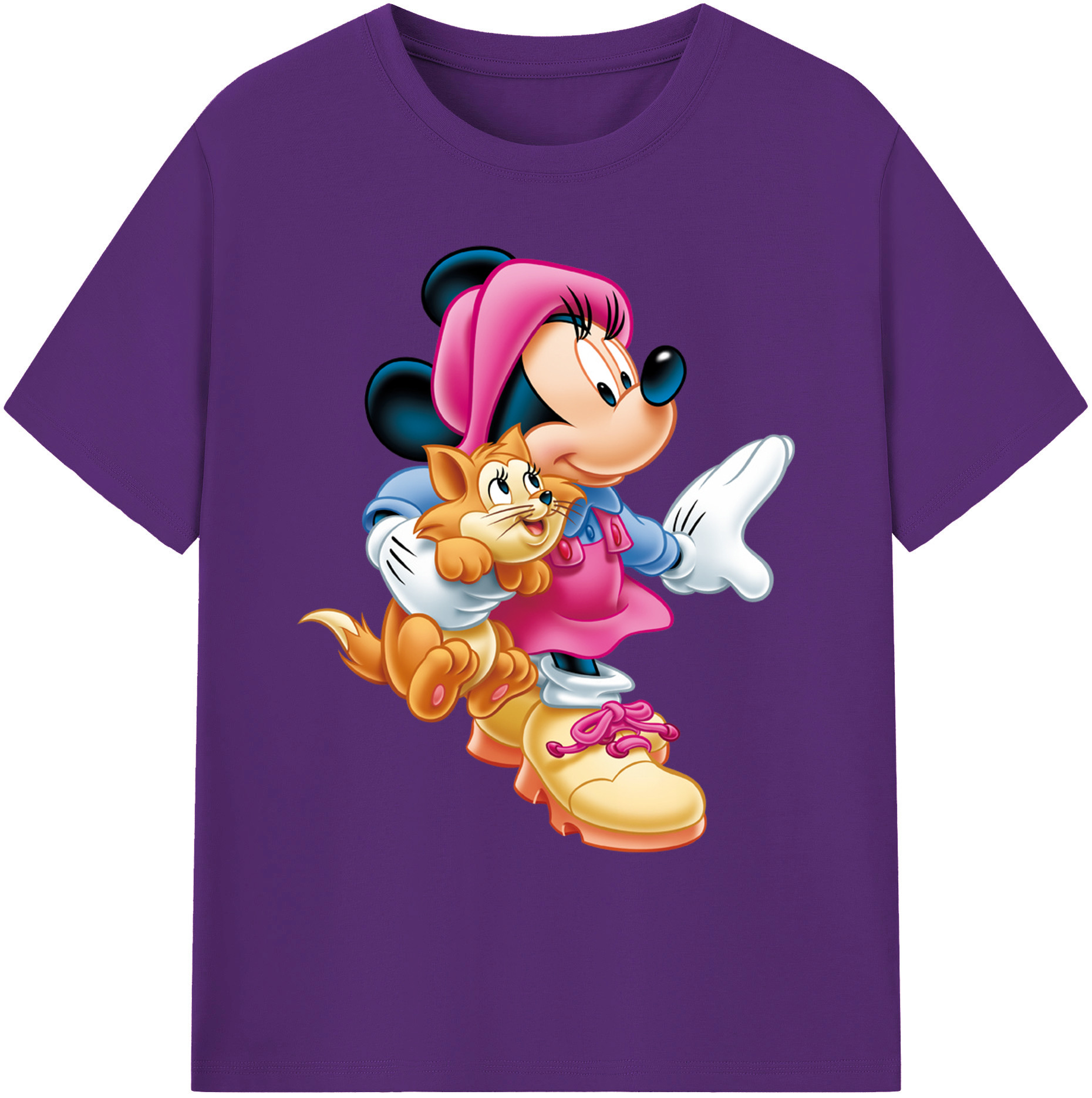 ミッキーマウス Mickey Mouse 綿100％ メンズ半袖Tシャツ｜肌触りやわらか＆通気性