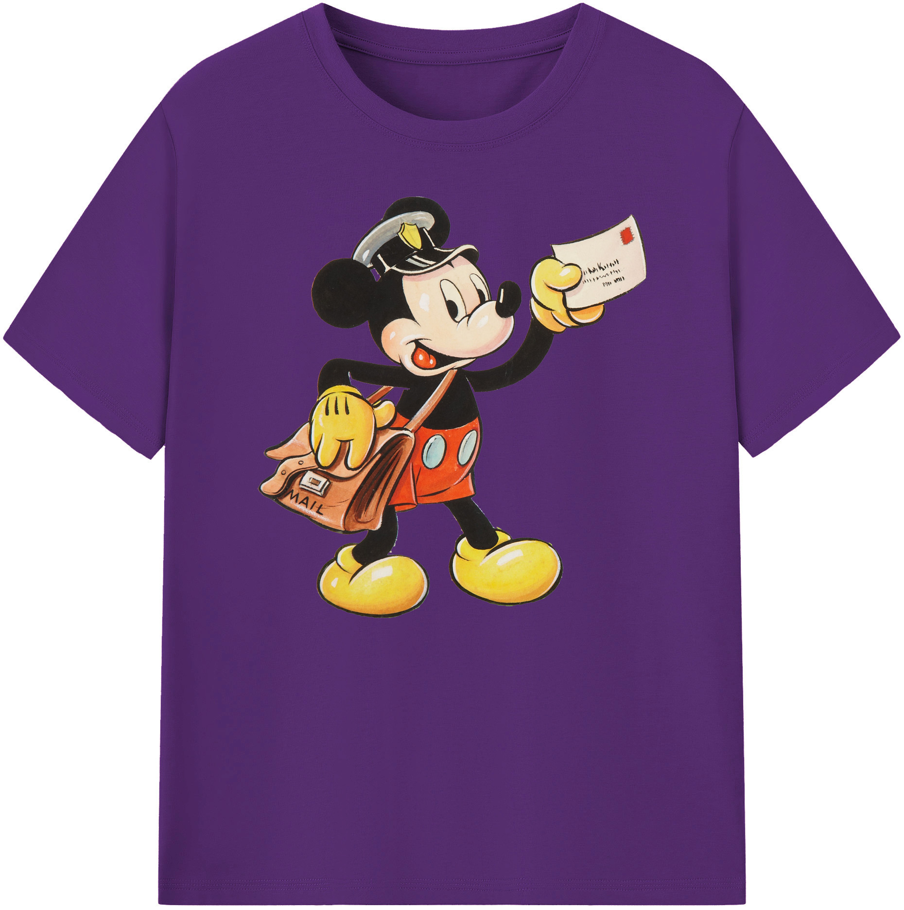 ミッキーマウス Mickey Mouse 綿100％ メンズ半袖Tシャツ｜肌触りやわらか＆通気性