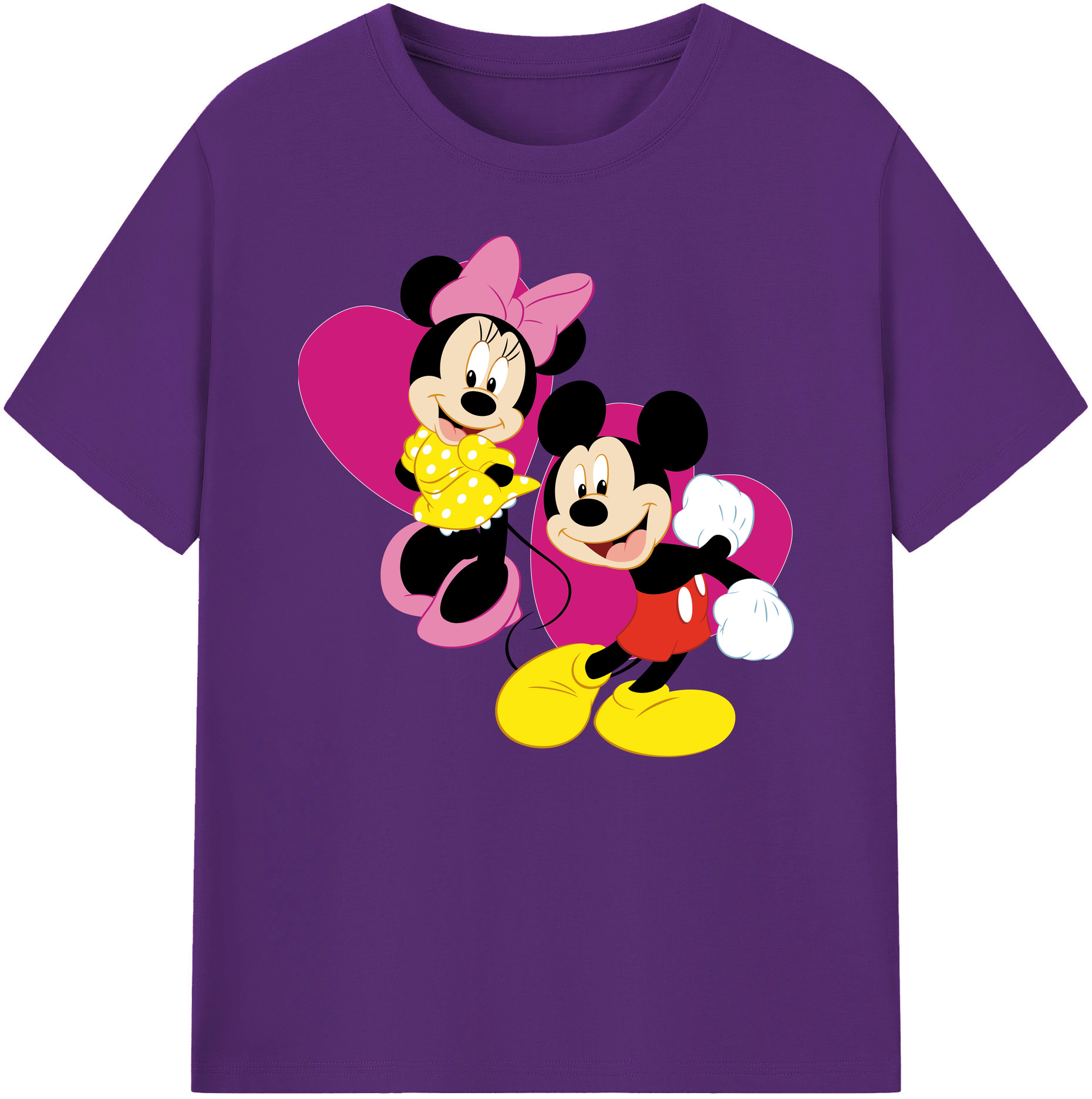 ミッキーマウス Mickey Mouse 綿100％ メンズ半袖Tシャツ｜肌触りやわらか＆通気性