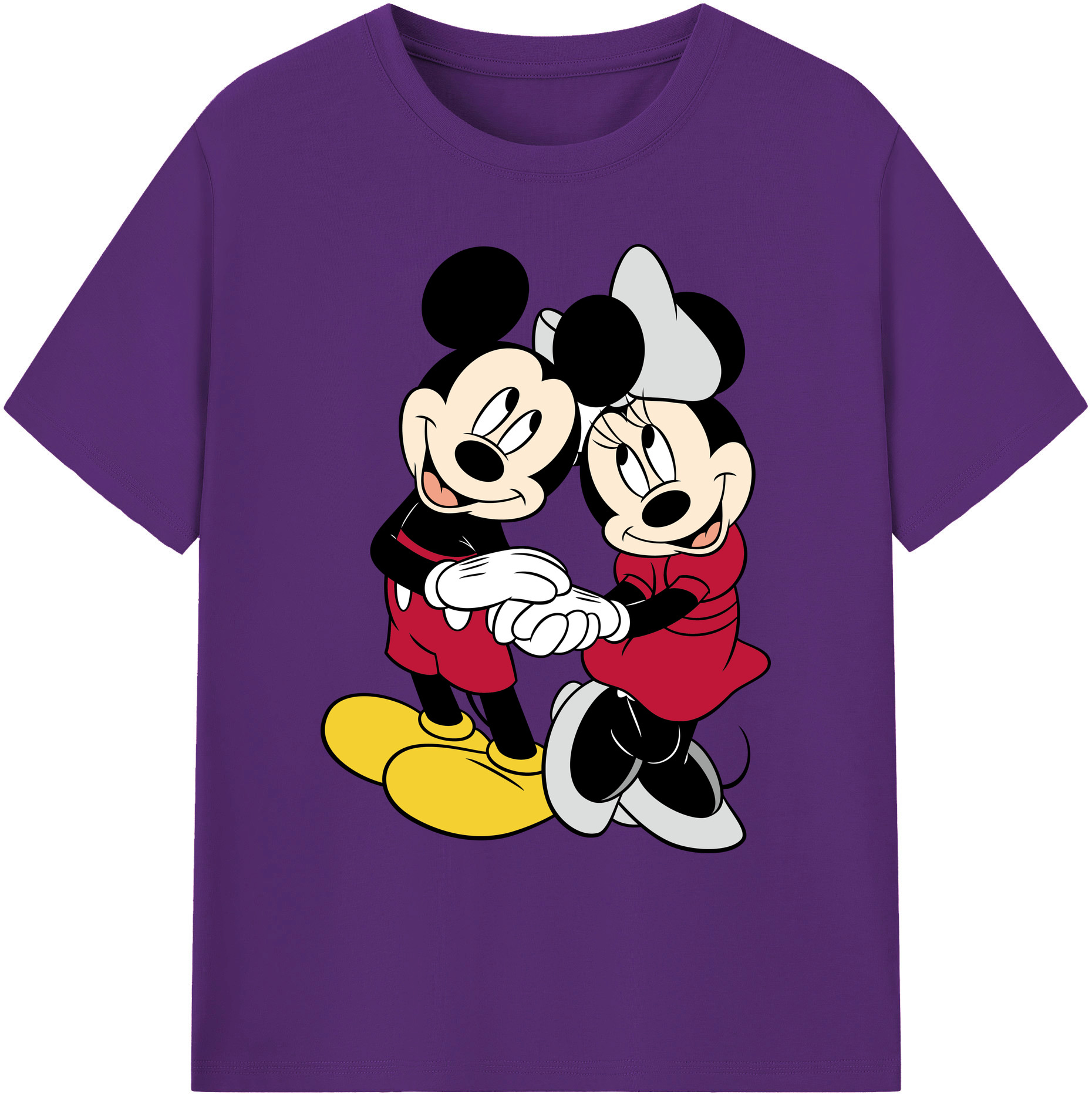 ミッキーマウス Mickey Mouse 綿100％ メンズ半袖Tシャツ｜肌触りやわらか＆通気性