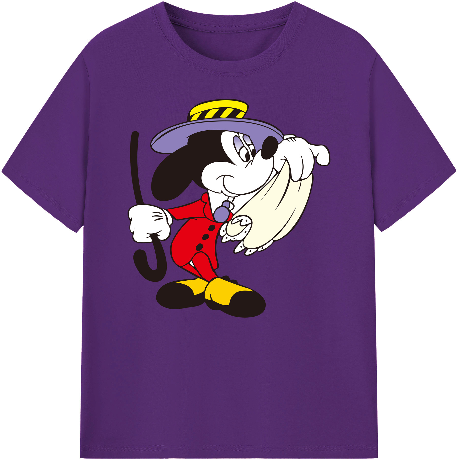 ミッキーマウス Mickey Mouse 綿100％ メンズ半袖Tシャツ｜肌触りやわらか＆通気性