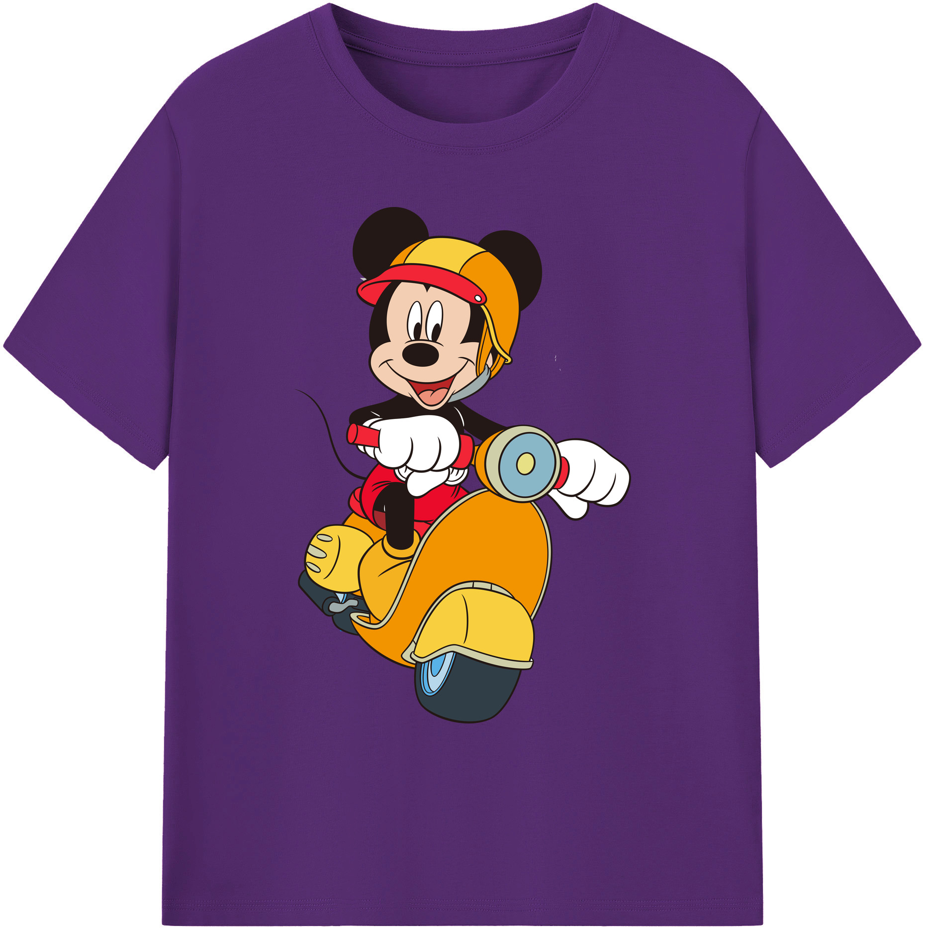 ミッキーマウス Mickey Mouse 綿100％ メンズ半袖Tシャツ｜肌触りやわらか＆通気性