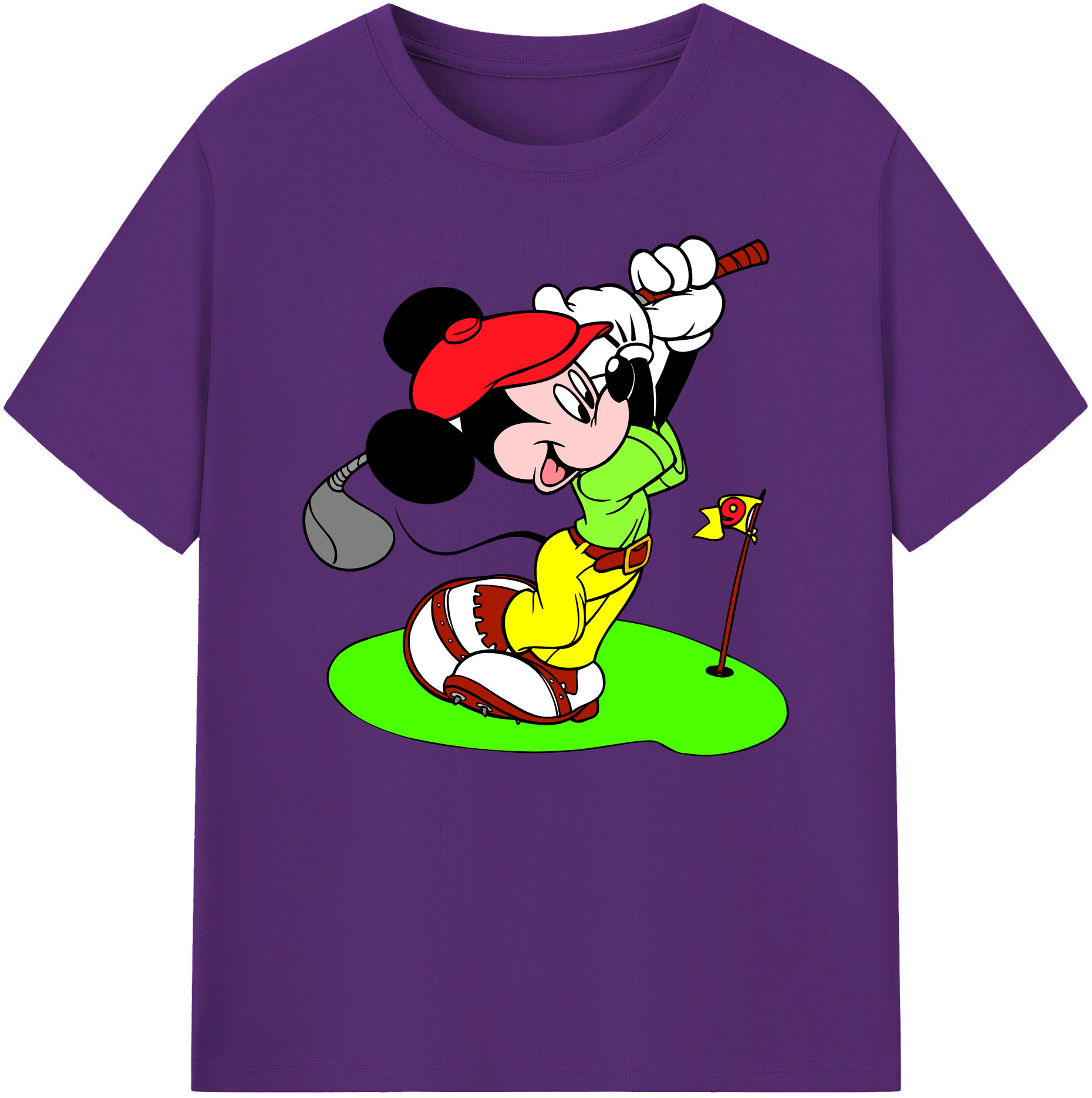 ミッキーマウス Mickey Mouse 綿100％ メンズ半袖Tシャツ｜肌触りやわらか＆通気性