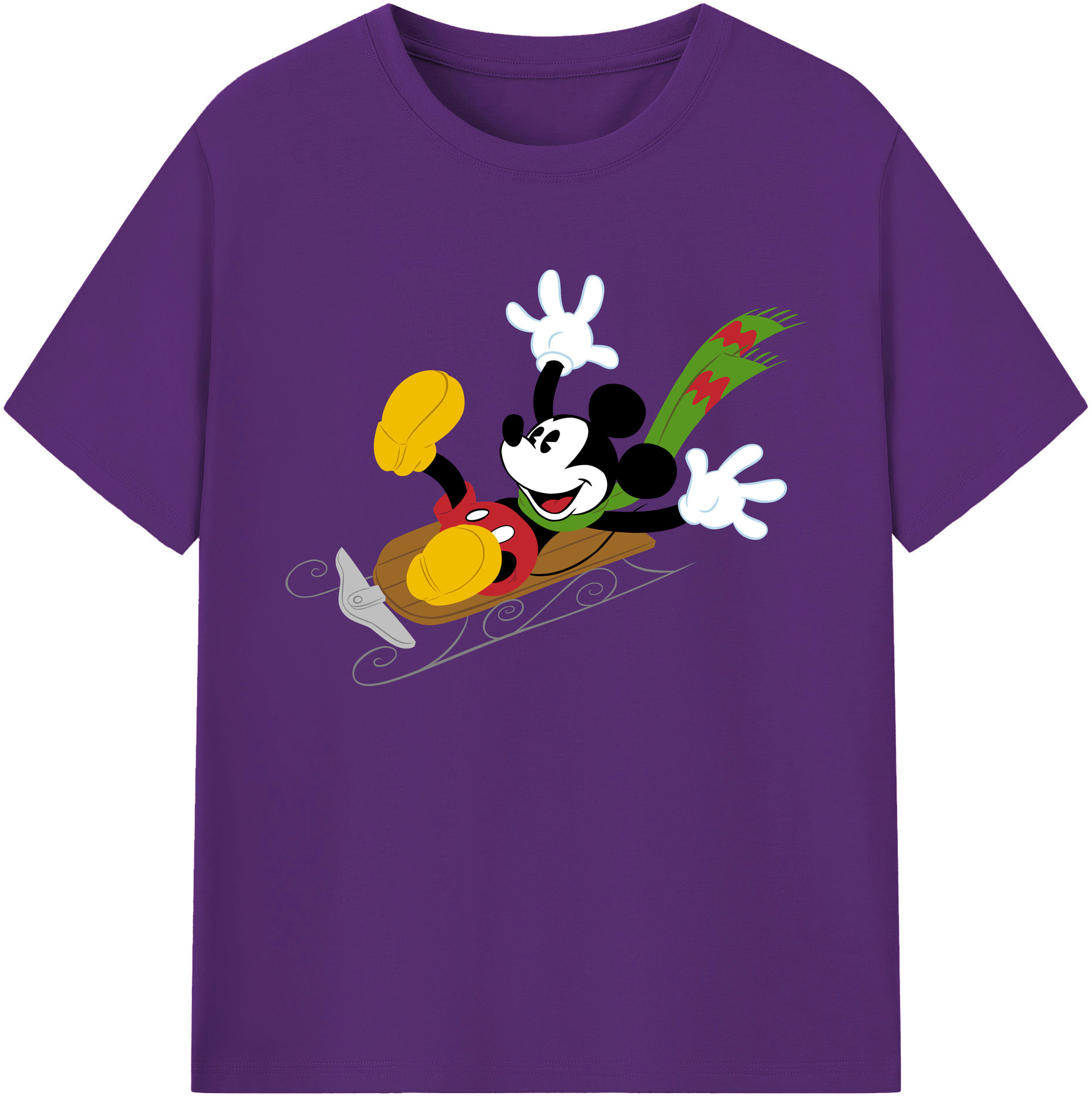 ミッキーマウス Mickey Mouse 綿100％ メンズ半袖Tシャツ｜肌触りやわらか＆通気性