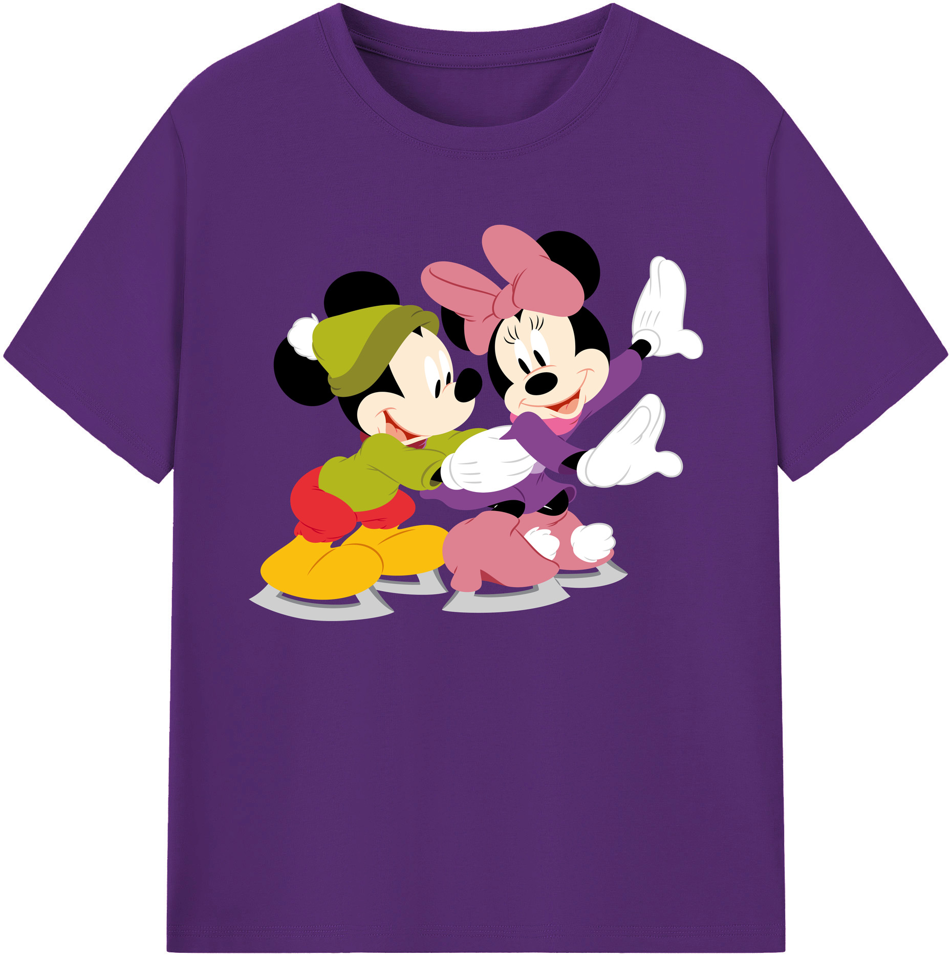 ミッキーマウス Mickey Mouse 綿100％ メンズ半袖Tシャツ｜肌触りやわらか＆通気性