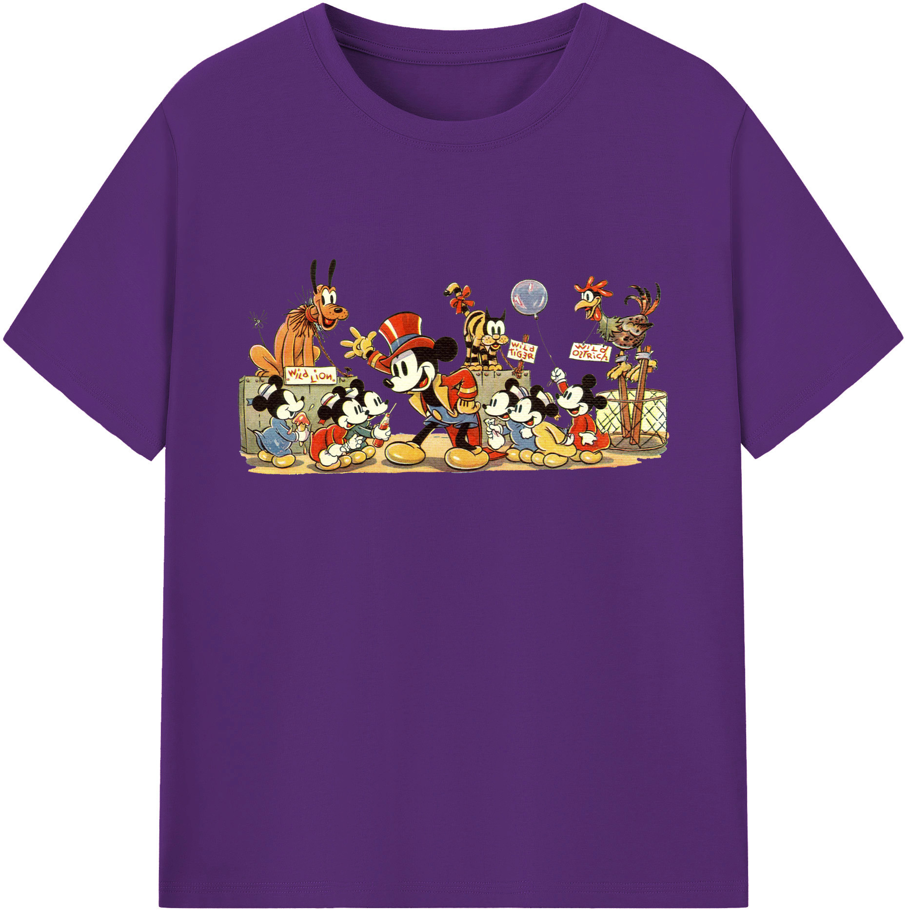ミッキーマウス Mickey Mouse 綿100％ メンズ半袖Tシャツ｜肌触りやわらか＆通気性
