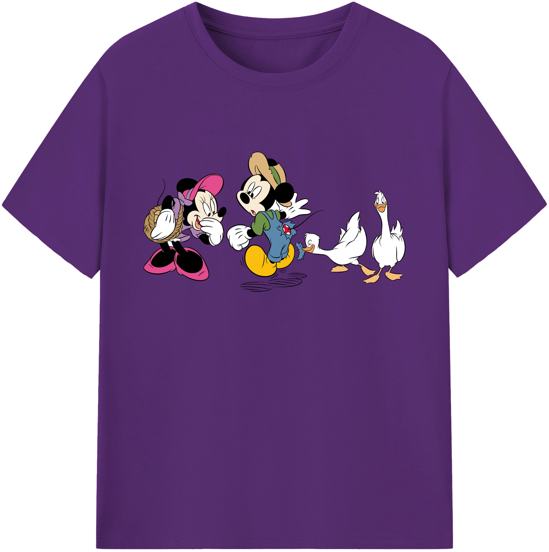 ミッキーマウス Mickey Mouse 綿100％ メンズ半袖Tシャツ｜肌触りやわらか＆通気性