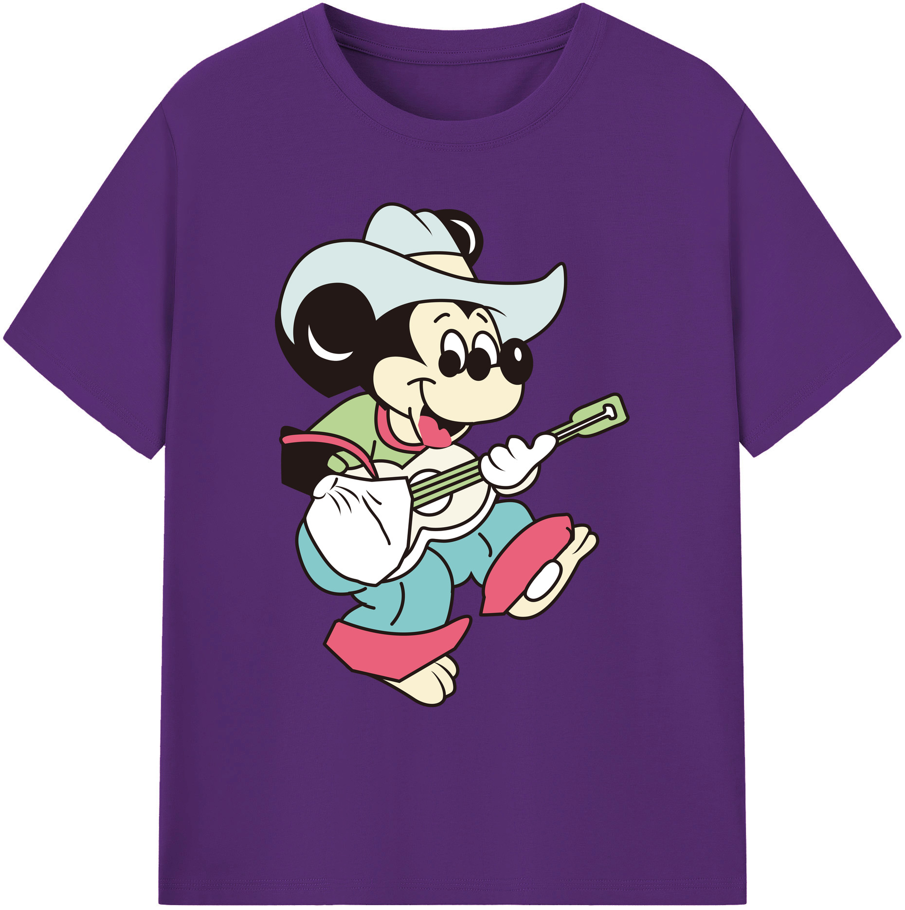 ミッキーマウス Mickey Mouse 綿100％ メンズ半袖Tシャツ｜肌触りやわらか＆通気性