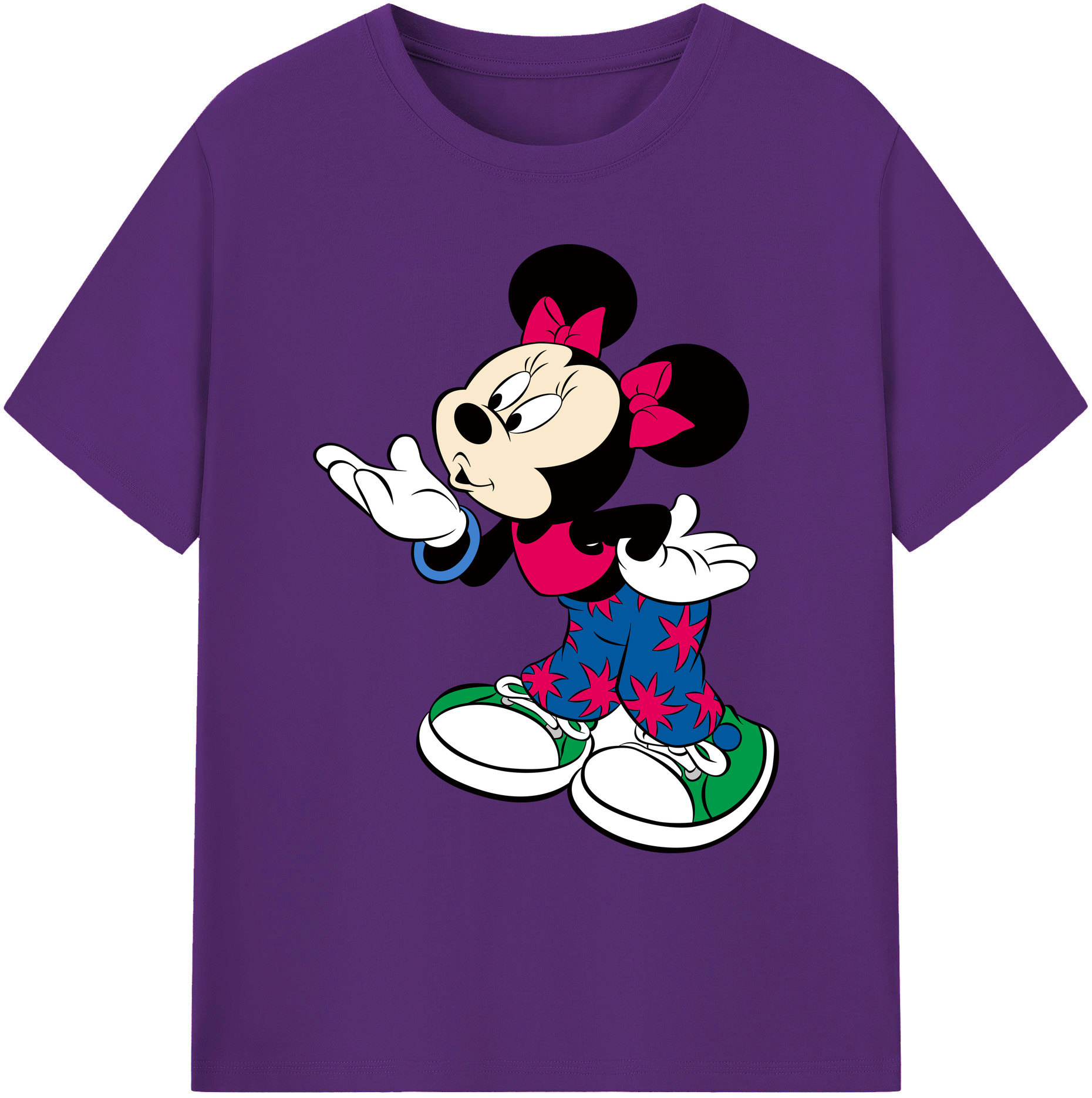 ミッキーマウス Mickey Mouse 綿100％ メンズ半袖Tシャツ｜肌触りやわらか＆通気性