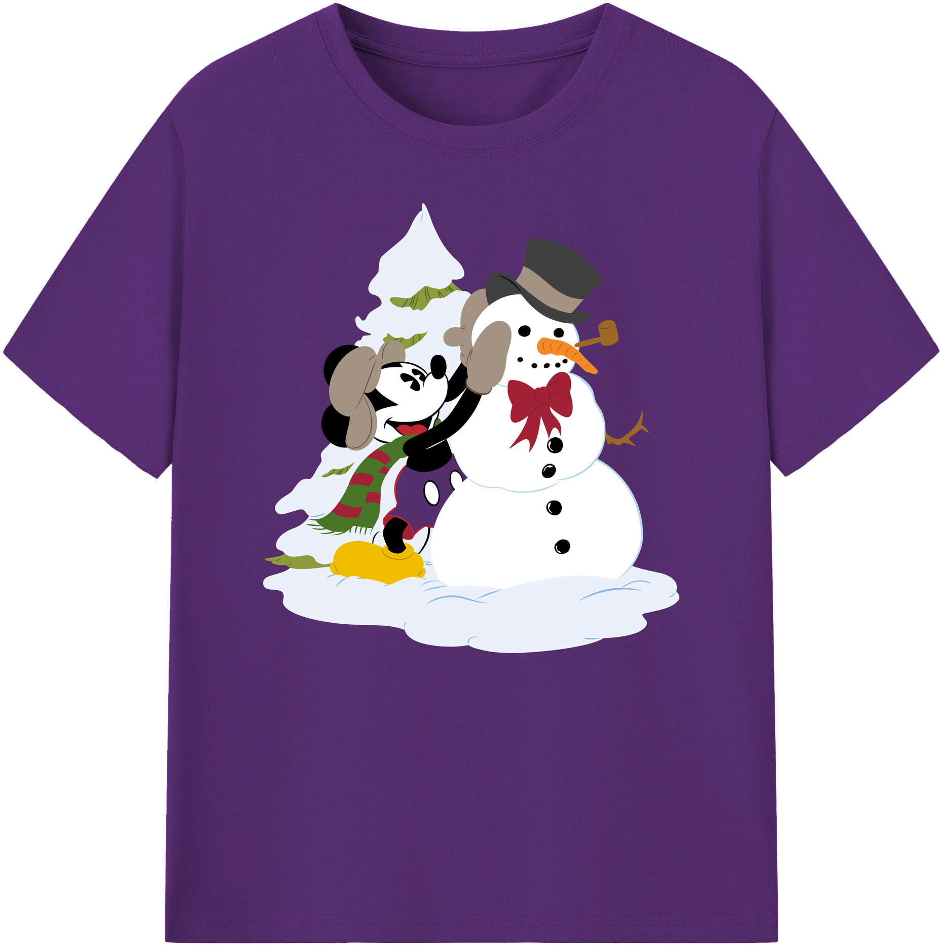 ミッキーマウス Mickey Mouse 綿100％ メンズ半袖Tシャツ｜肌触りやわらか＆通気性