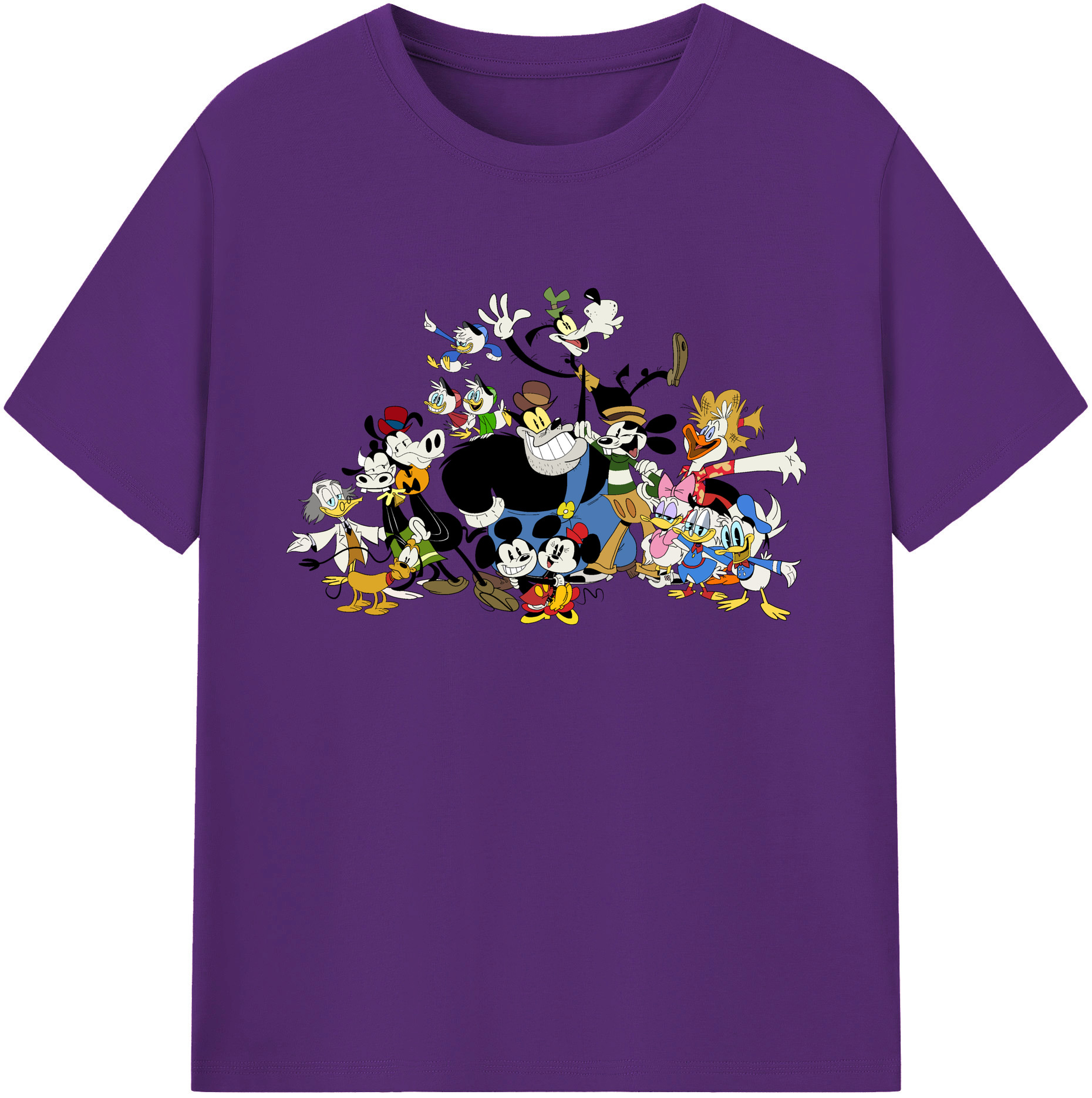 ミッキーマウス Mickey Mouse 綿100％ メンズ半袖Tシャツ｜肌触りやわらか＆通気性