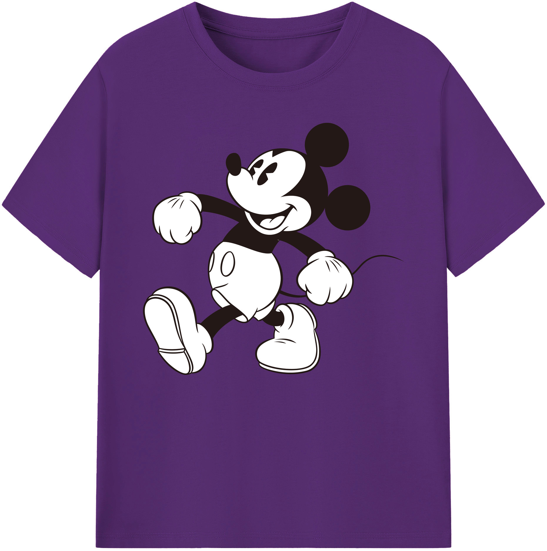 ミッキーマウス Mickey Mouse 綿100％ メンズ半袖Tシャツ｜肌触りやわらか＆通気性