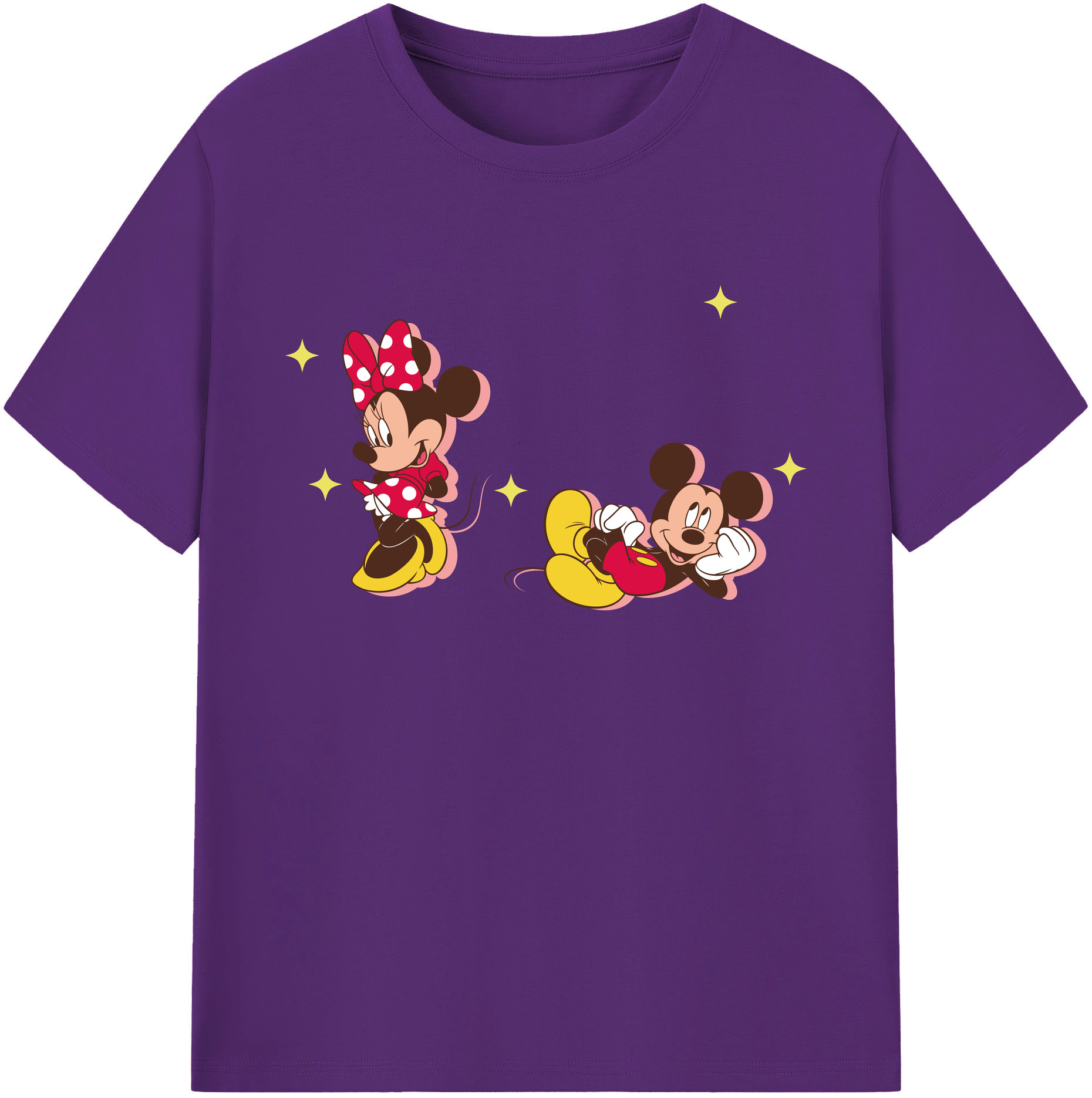 ミッキーマウス Mickey Mouse 綿100％ メンズ半袖Tシャツ｜肌触りやわらか＆通気性