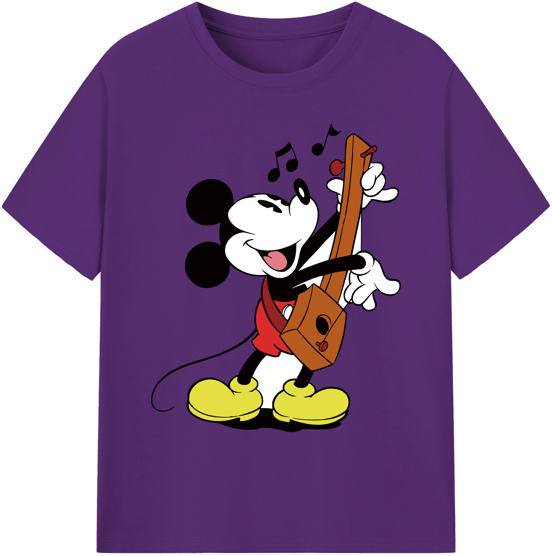 ミッキーマウス Mickey Mouse 綿100％ メンズ半袖Tシャツ｜肌触りやわらか＆通気性