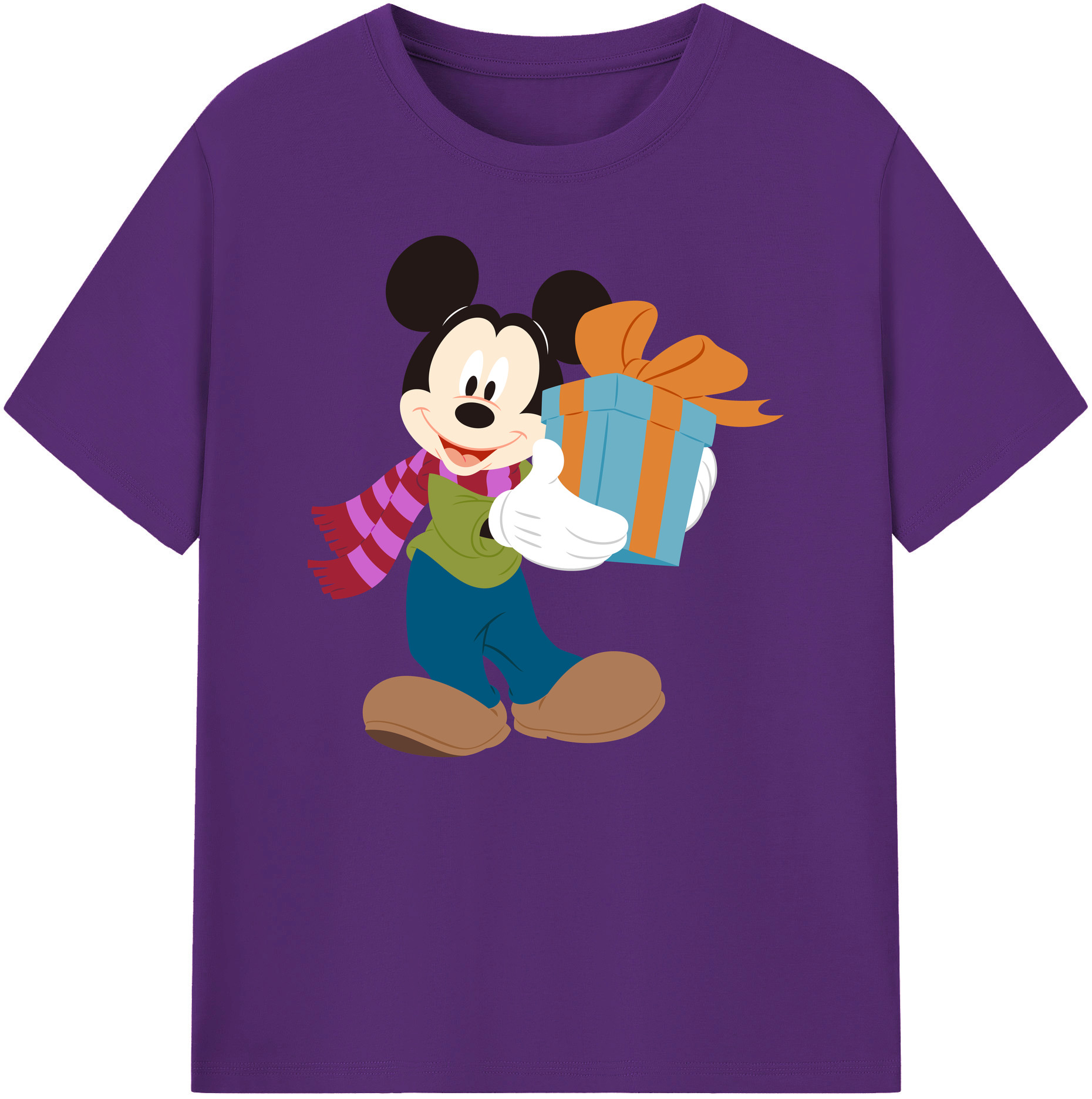 ミッキーマウス Mickey Mouse 綿100％ メンズ半袖Tシャツ｜肌触りやわらか＆通気性