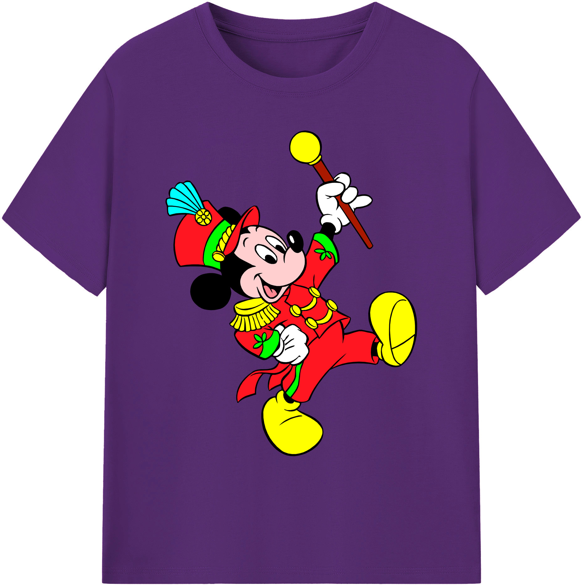 ミッキーマウス Mickey Mouse 綿100％ メンズ半袖Tシャツ｜肌触りやわらか＆通気性