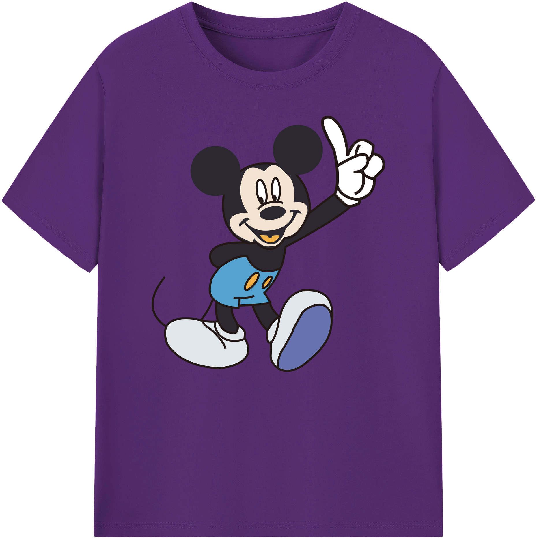 ミッキーマウス Mickey Mouse 綿100％ メンズ半袖Tシャツ｜肌触りやわらか＆通気性
