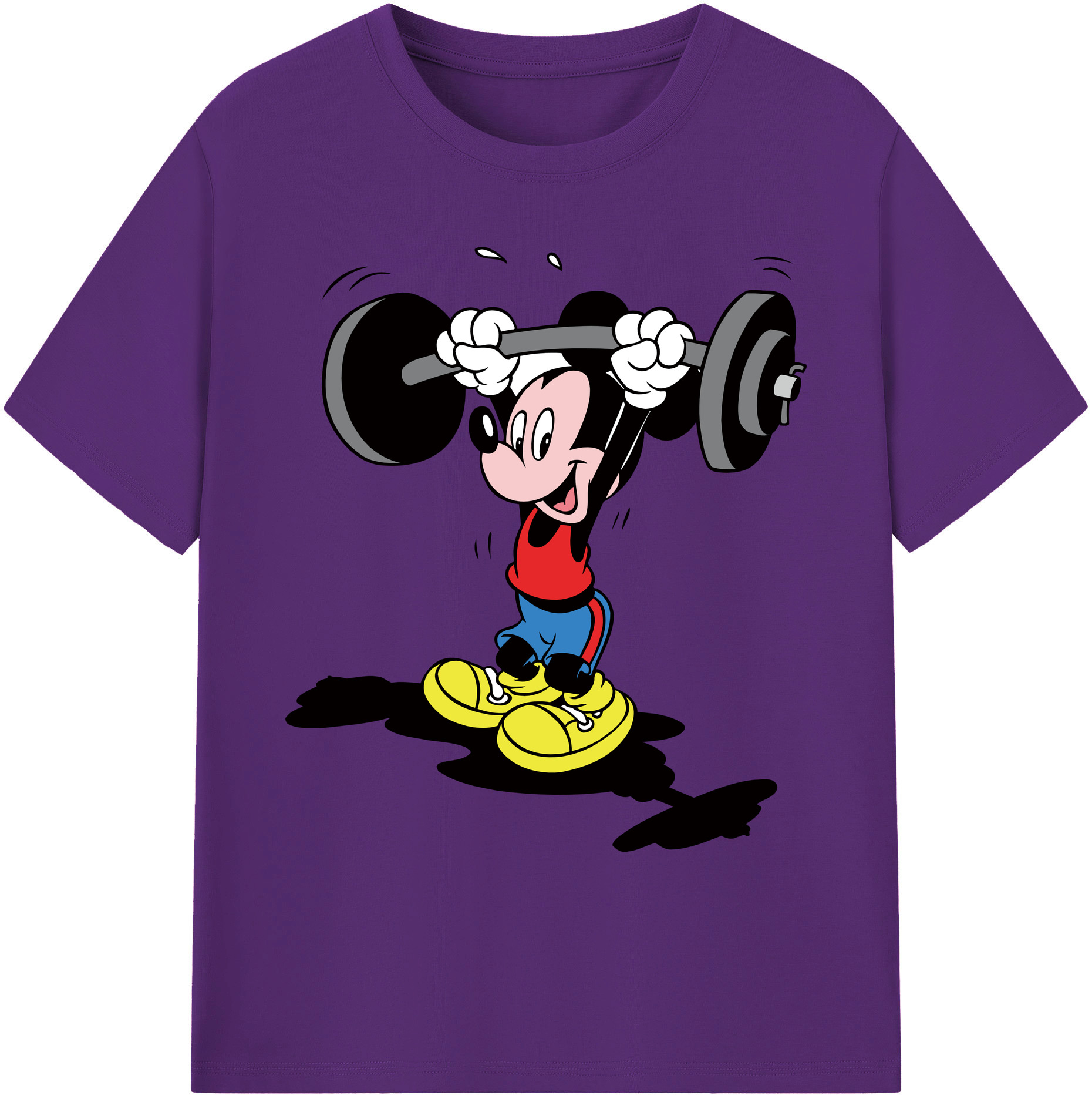 ミッキーマウス Mickey Mouse 綿100％ メンズ半袖Tシャツ｜肌触りやわらか＆通気性