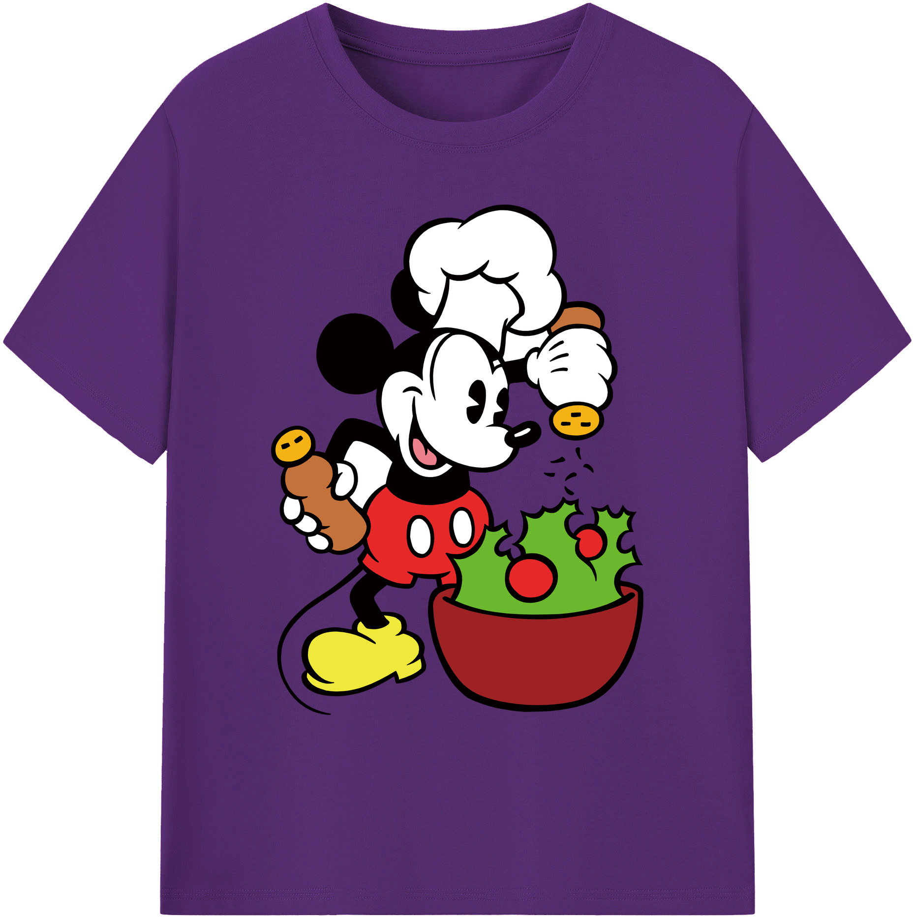 ミッキーマウス Mickey Mouse 綿100％ メンズ半袖Tシャツ｜肌触りやわらか＆通気性