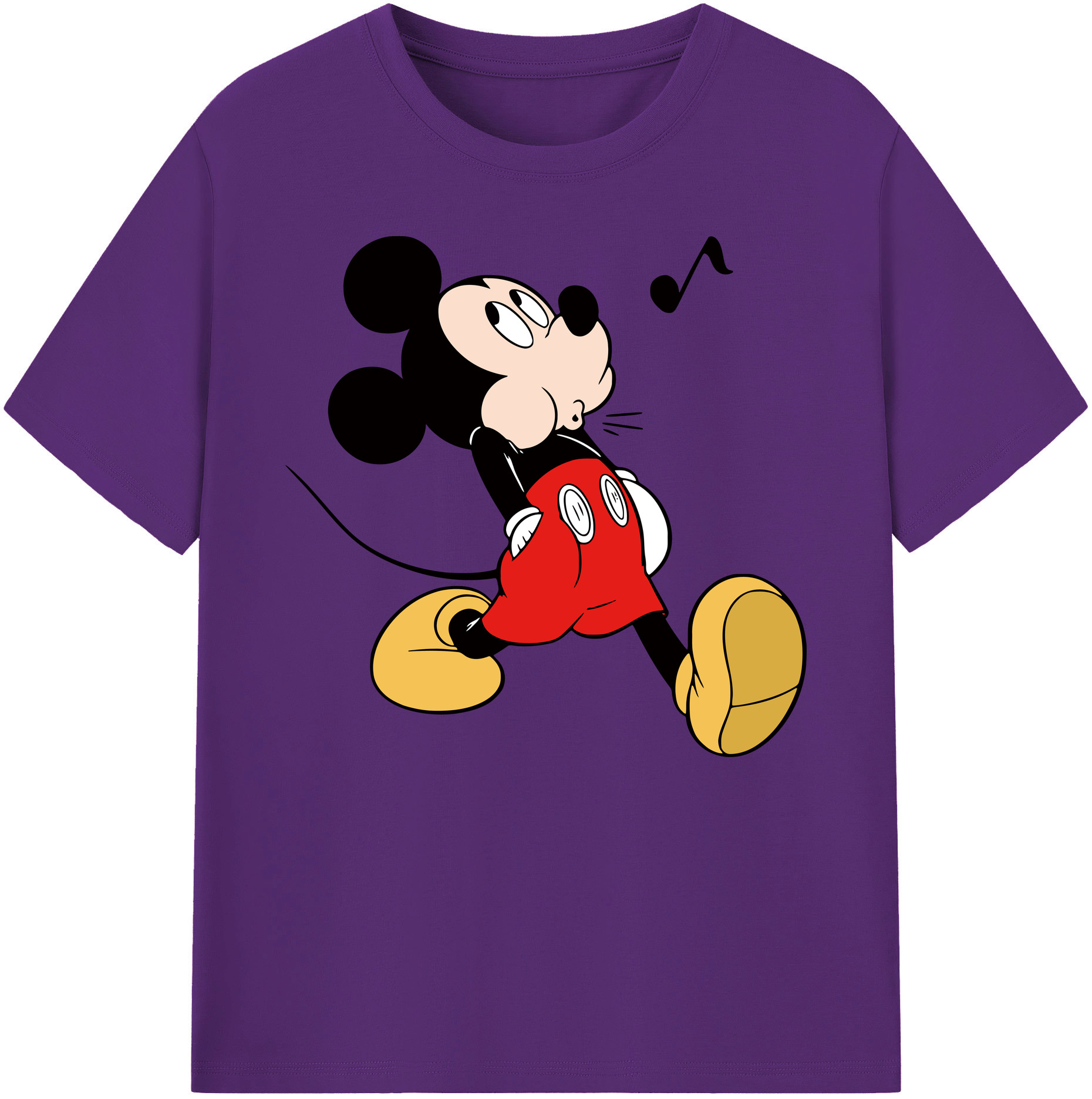 ミッキーマウス Mickey Mouse 綿100％ メンズ半袖Tシャツ｜肌触りやわらか＆通気性
