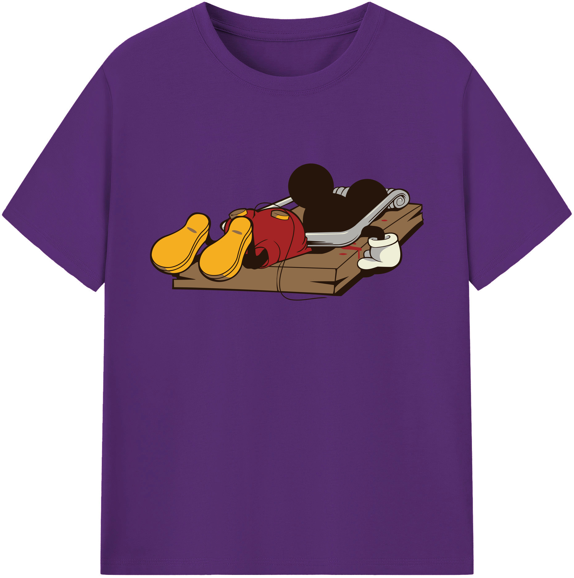 ミッキーマウス Mickey Mouse 綿100％ メンズ半袖Tシャツ｜肌触りやわらか＆通気性