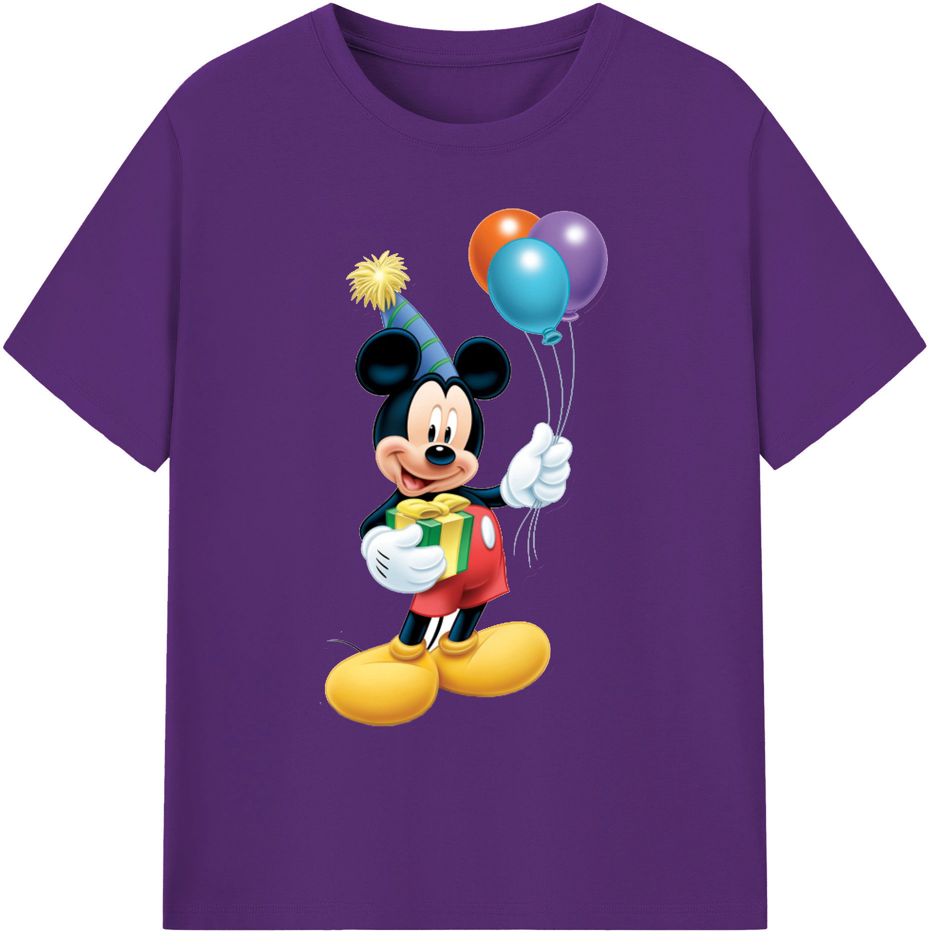 ミッキーマウス Mickey Mouse 綿100％ メンズ半袖Tシャツ｜肌触りやわらか＆通気性