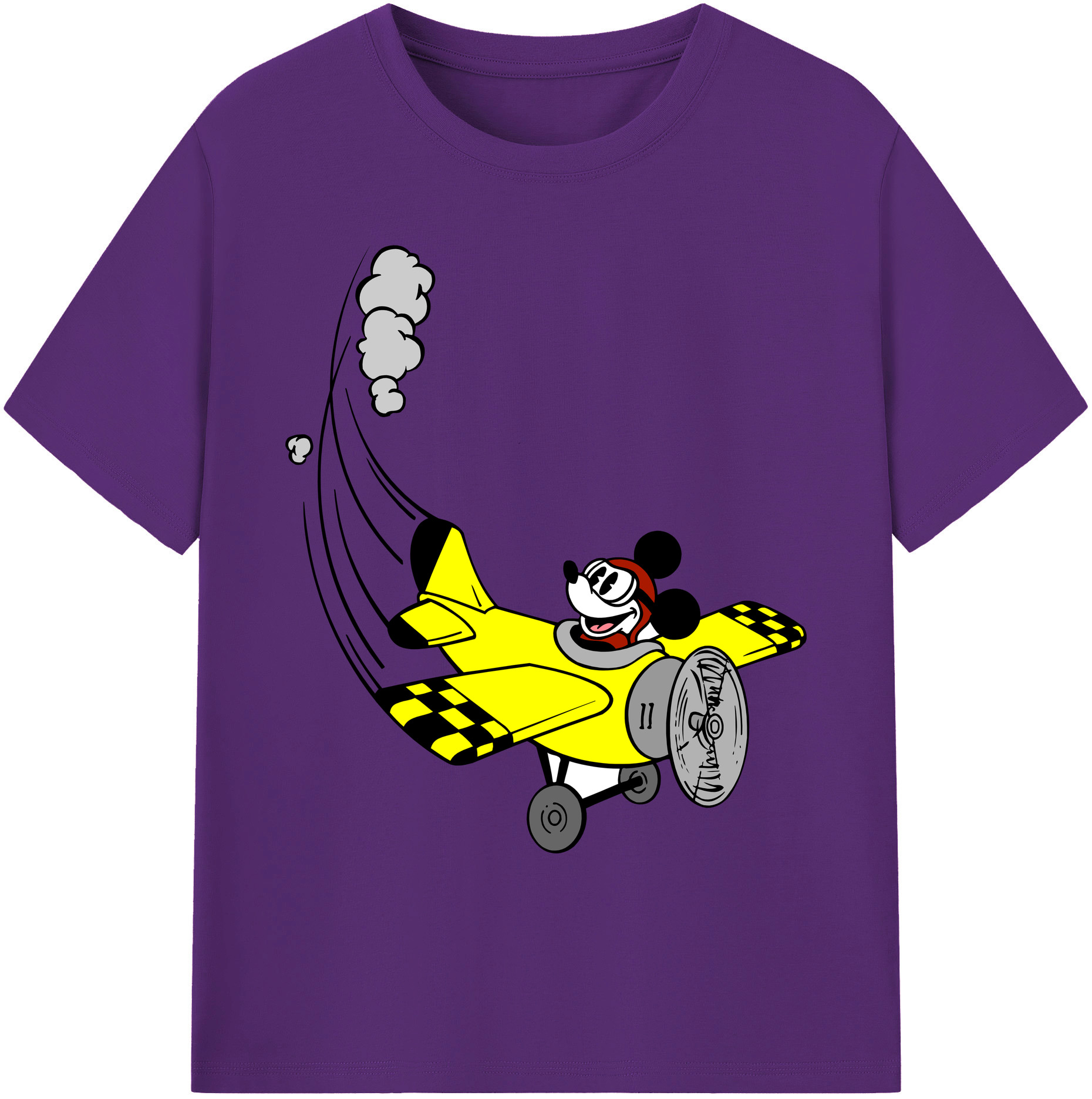 ミッキーマウス Mickey Mouse 綿100％ メンズ半袖Tシャツ｜肌触りやわらか＆通気性
