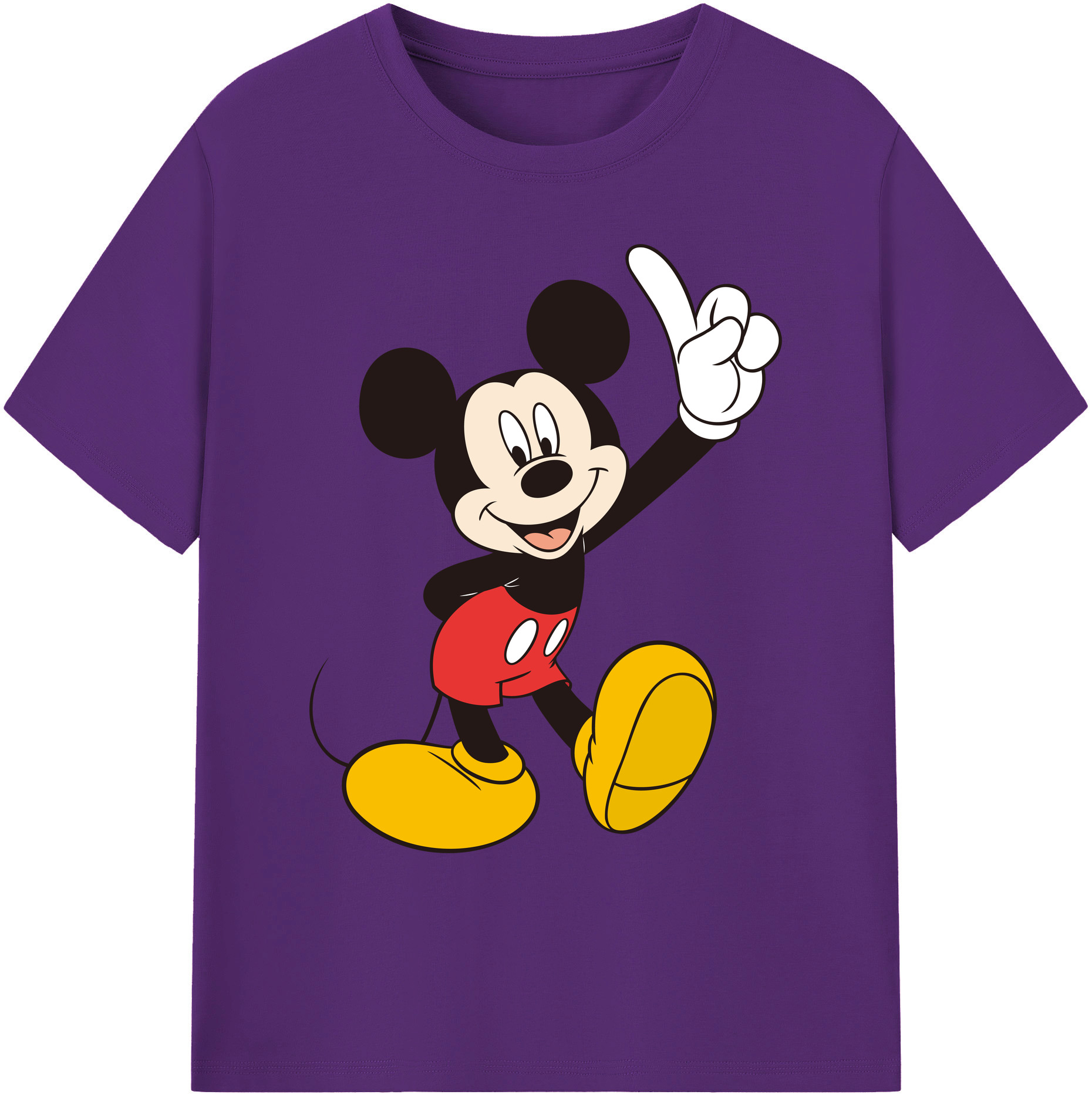 ミッキーマウス Mickey Mouse 綿100％ メンズ半袖Tシャツ｜肌触りやわらか＆通気性