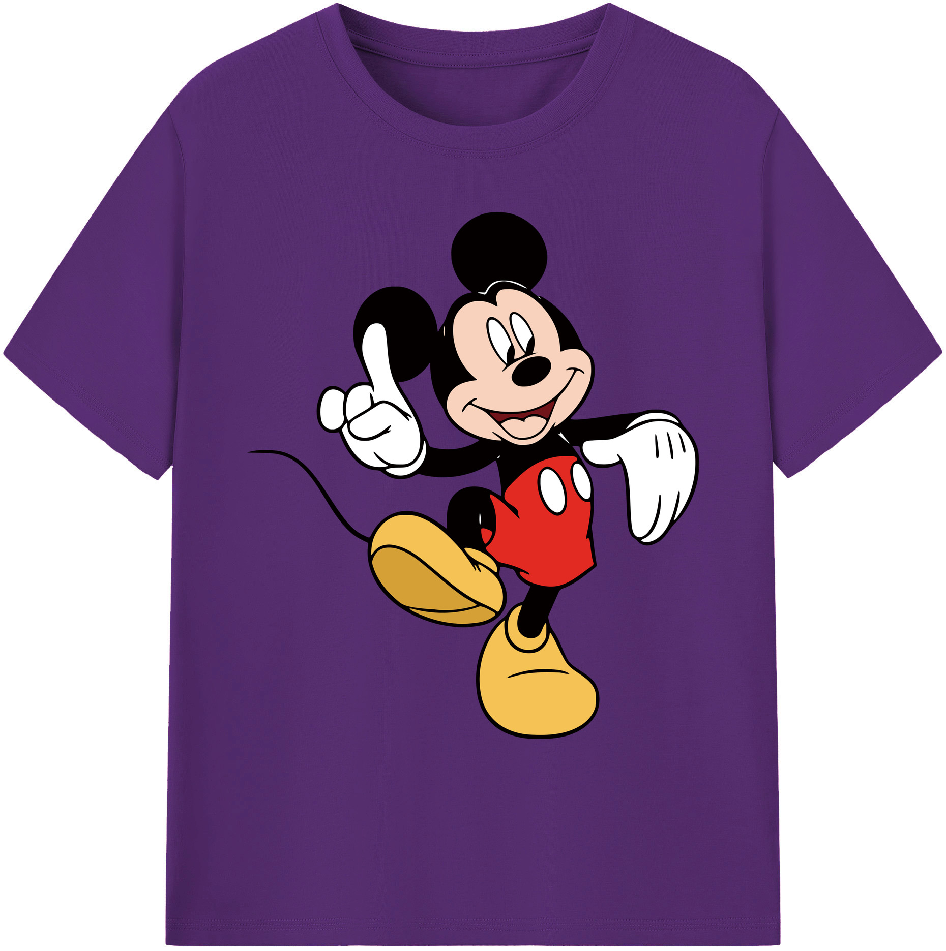 ミッキーマウス Mickey Mouse 綿100％ メンズ半袖Tシャツ｜肌触りやわらか＆通気性
