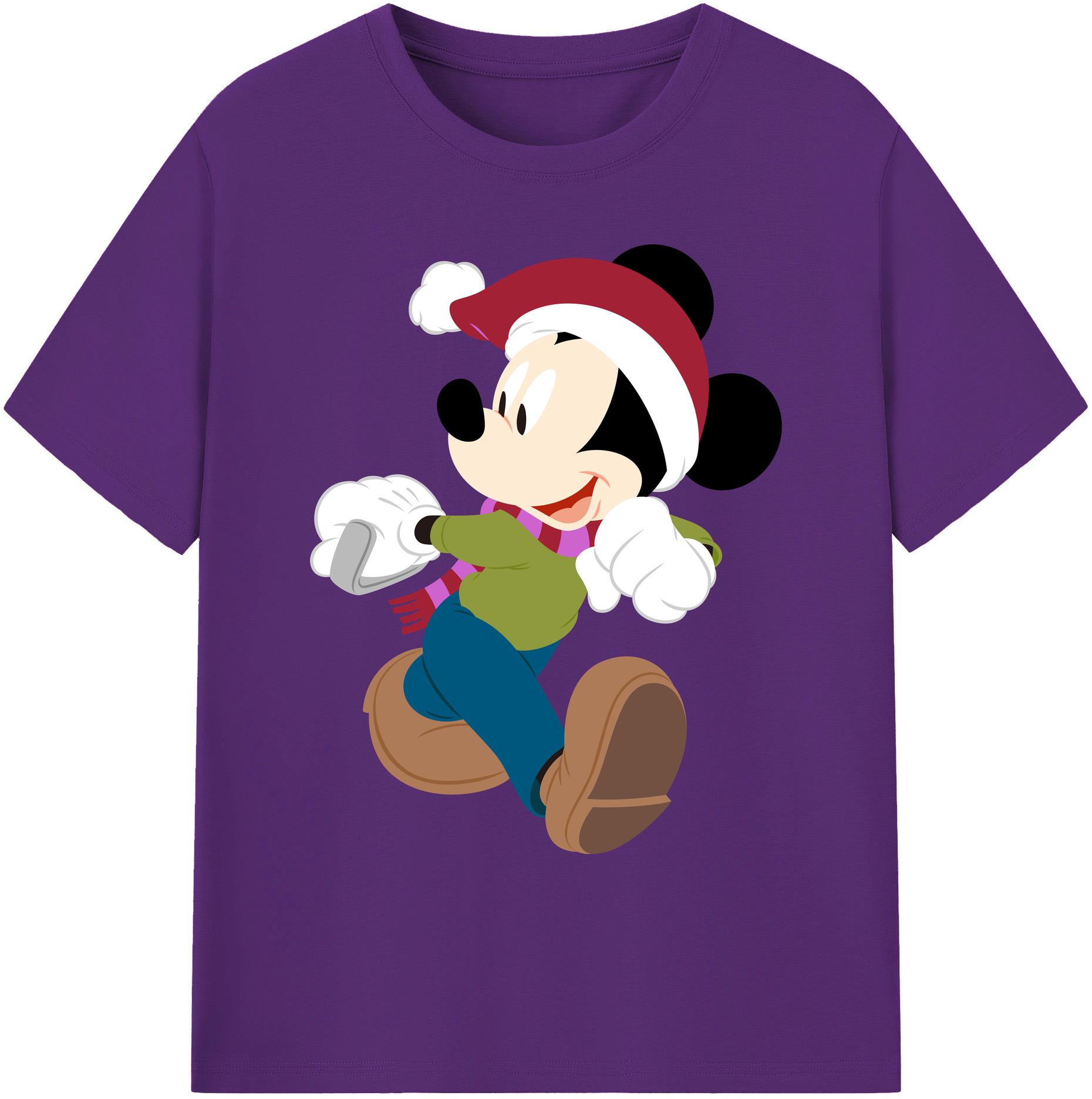 ミッキーマウス Mickey Mouse 綿100％ メンズ半袖Tシャツ｜肌触りやわらか＆通気性
