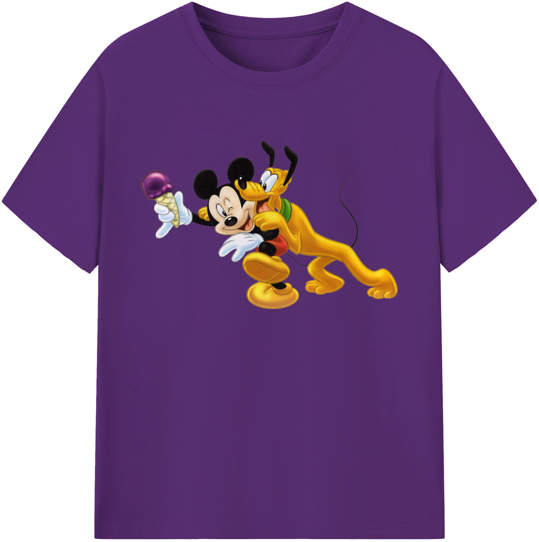ミッキーマウス Mickey Mouse 綿100％ メンズ半袖Tシャツ｜肌触りやわらか＆通気性