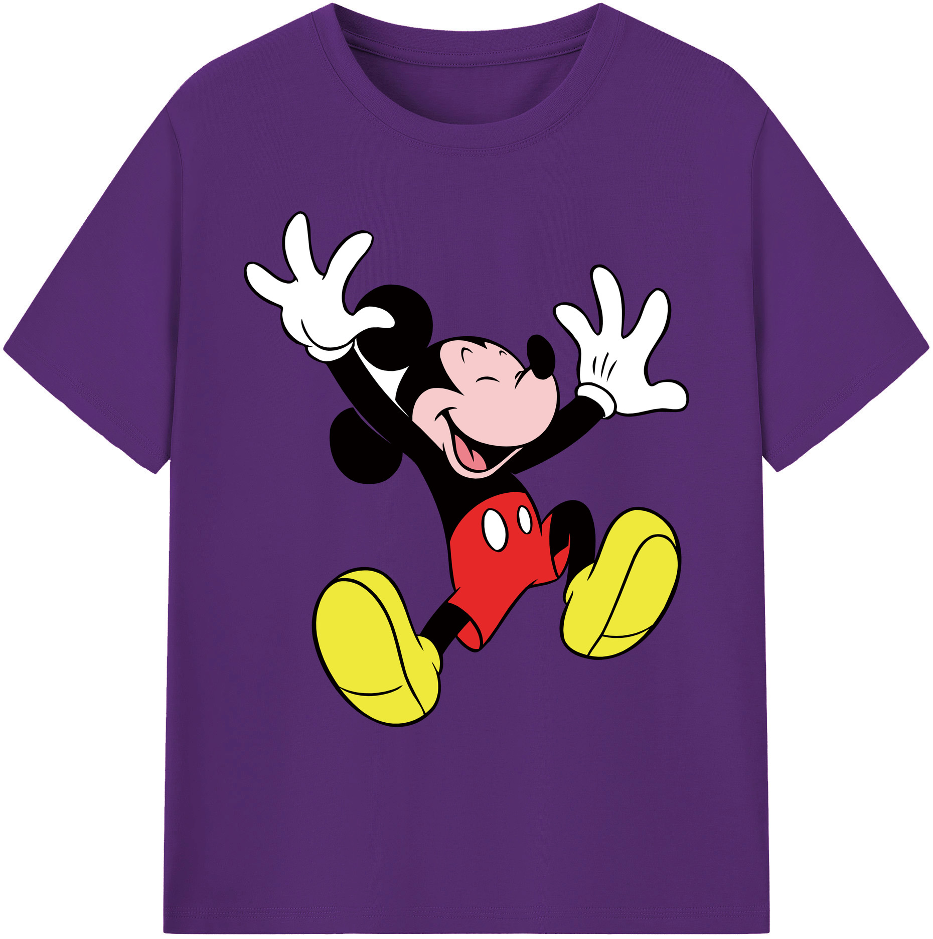 ミッキーマウス Mickey Mouse 綿100％ メンズ半袖Tシャツ｜肌触りやわらか＆通気性