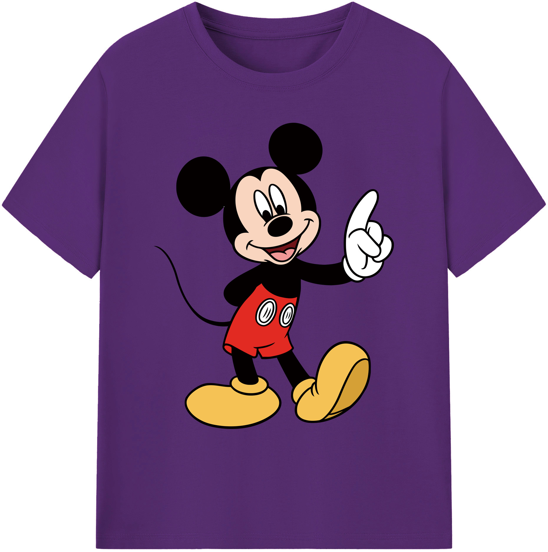 ミッキーマウス Mickey Mouse 綿100％ メンズ半袖Tシャツ｜肌触りやわらか＆通気性
