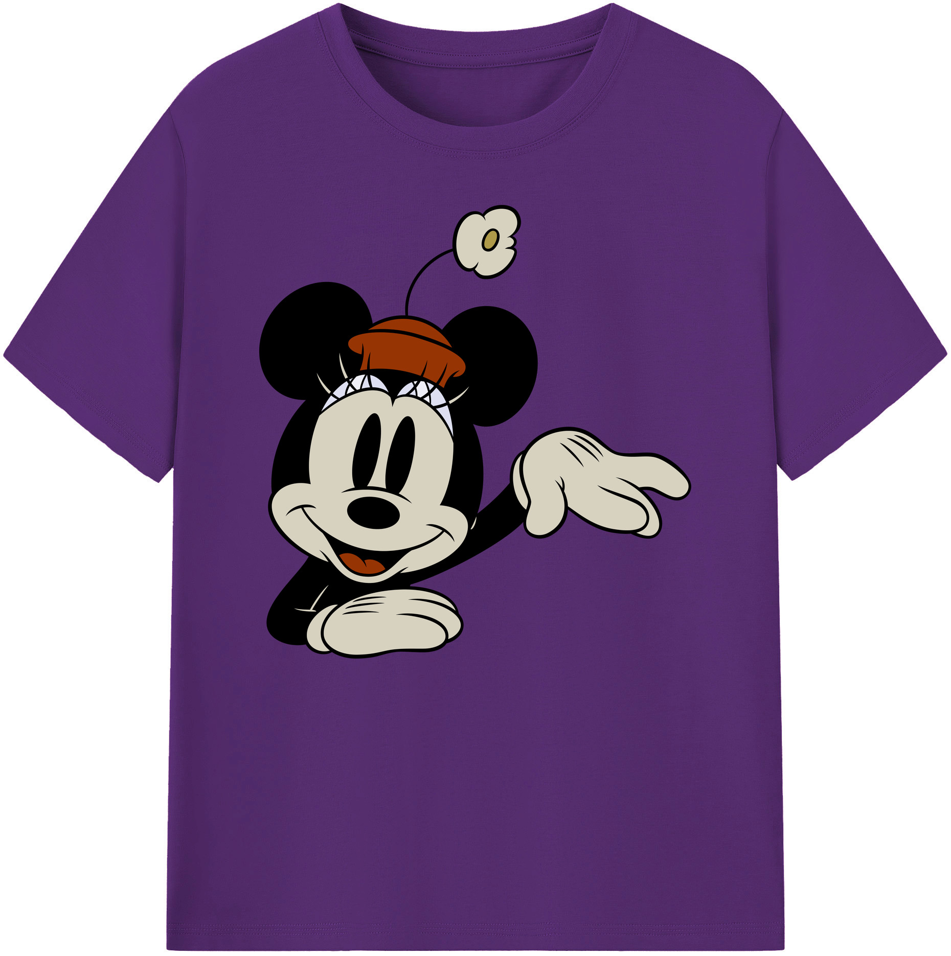 ミッキーマウス Mickey Mouse 綿100％ メンズ半袖Tシャツ｜肌触りやわらか＆通気性