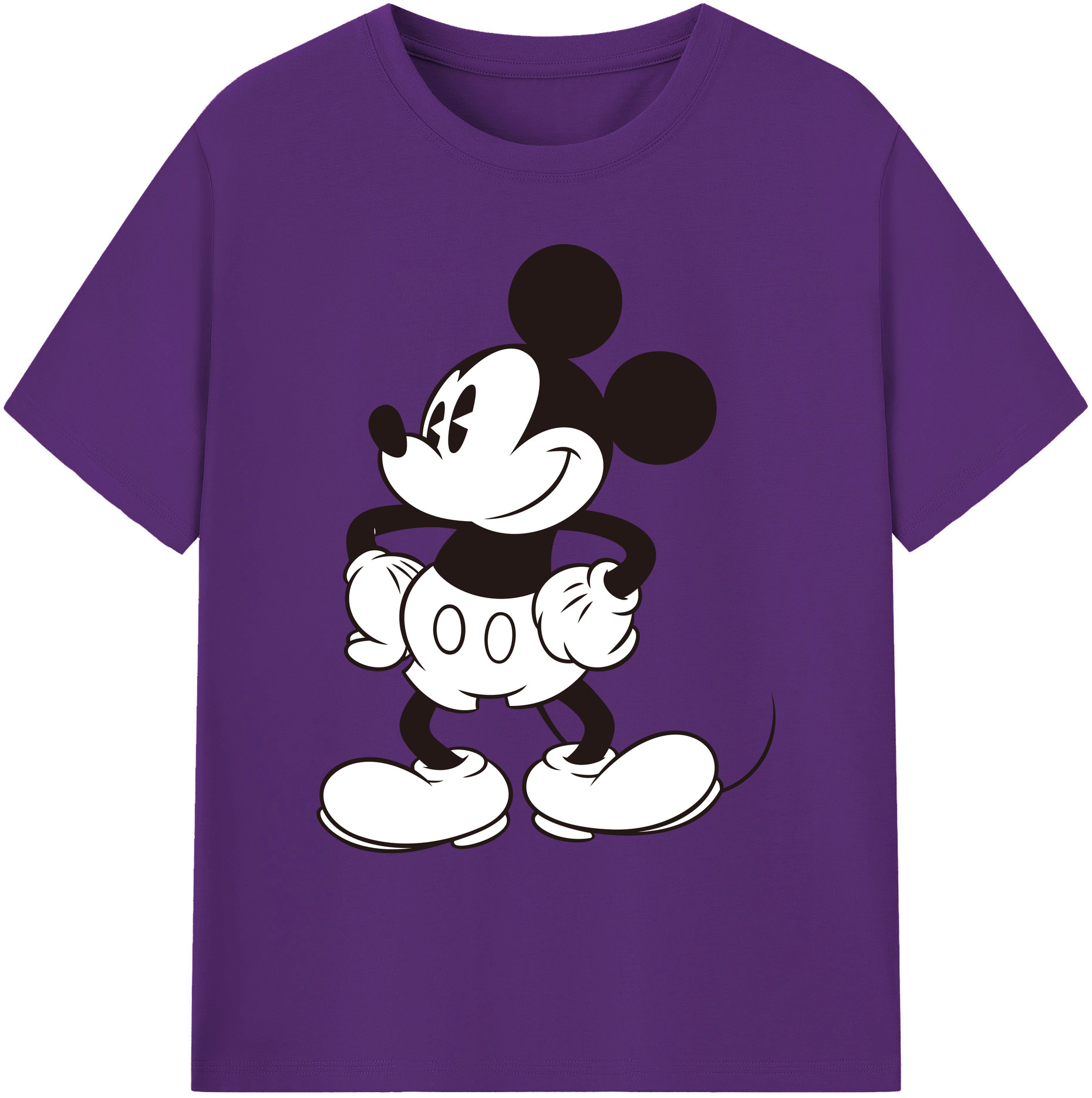 ミッキーマウス Mickey Mouse 綿100％ メンズ半袖Tシャツ｜肌触りやわらか＆通気性