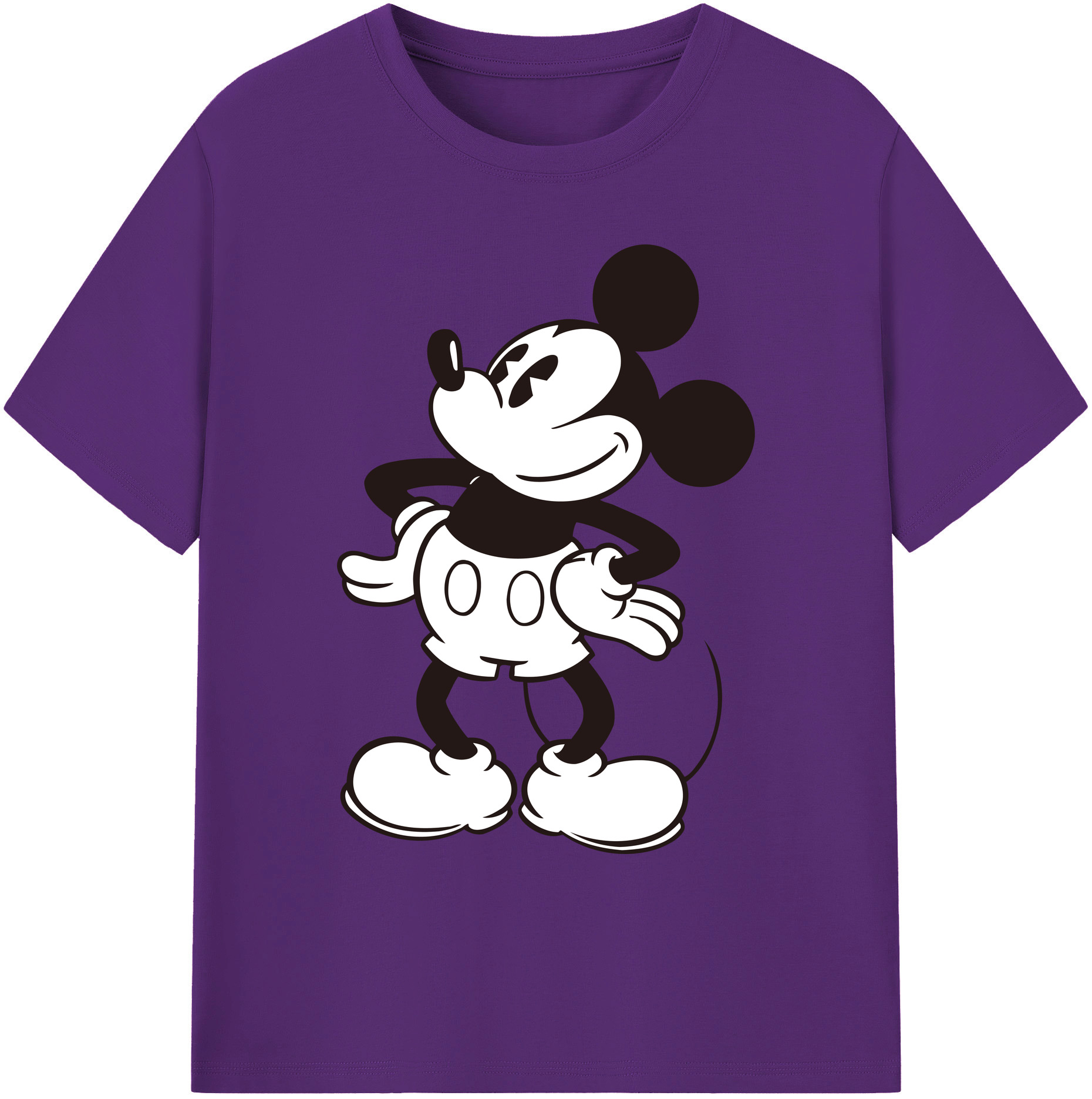 ミッキーマウス Mickey Mouse 綿100％ メンズ半袖Tシャツ｜肌触りやわらか＆通気性