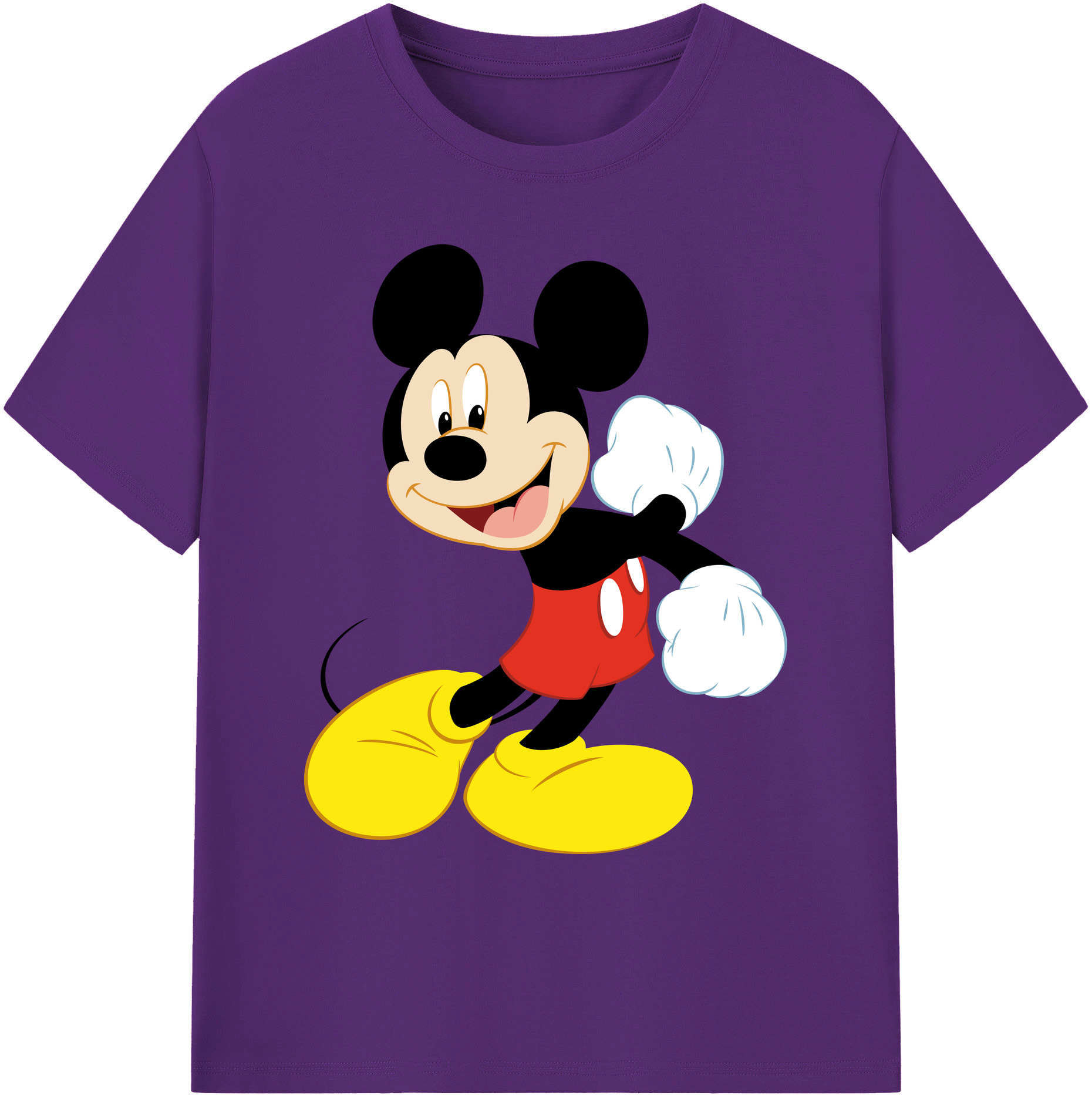 ミッキーマウス Mickey Mouse 綿100％ メンズ半袖Tシャツ｜肌触りやわらか＆通気性