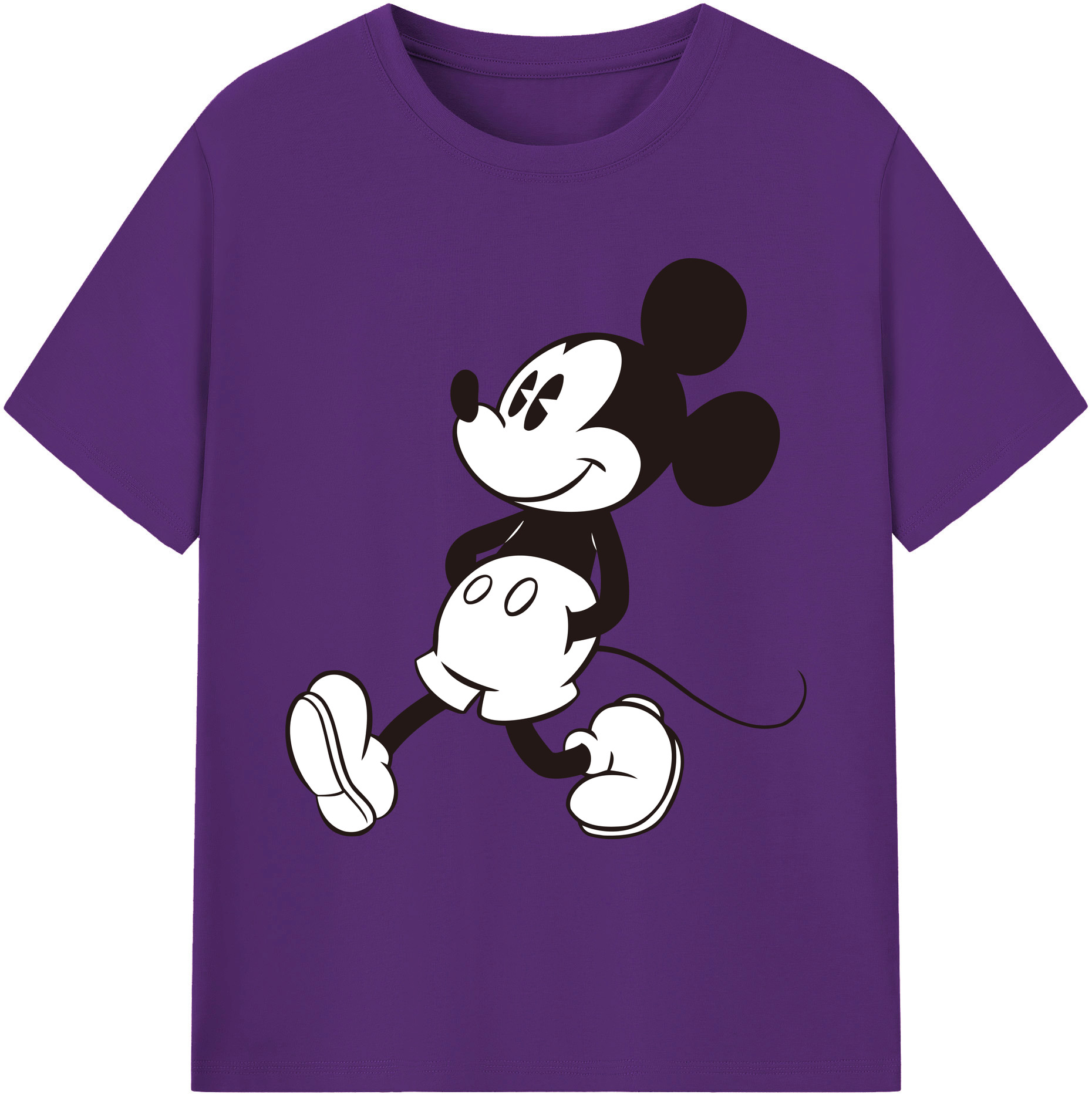 ミッキーマウス Mickey Mouse 綿100％ メンズ半袖Tシャツ｜肌触りやわらか＆通気性